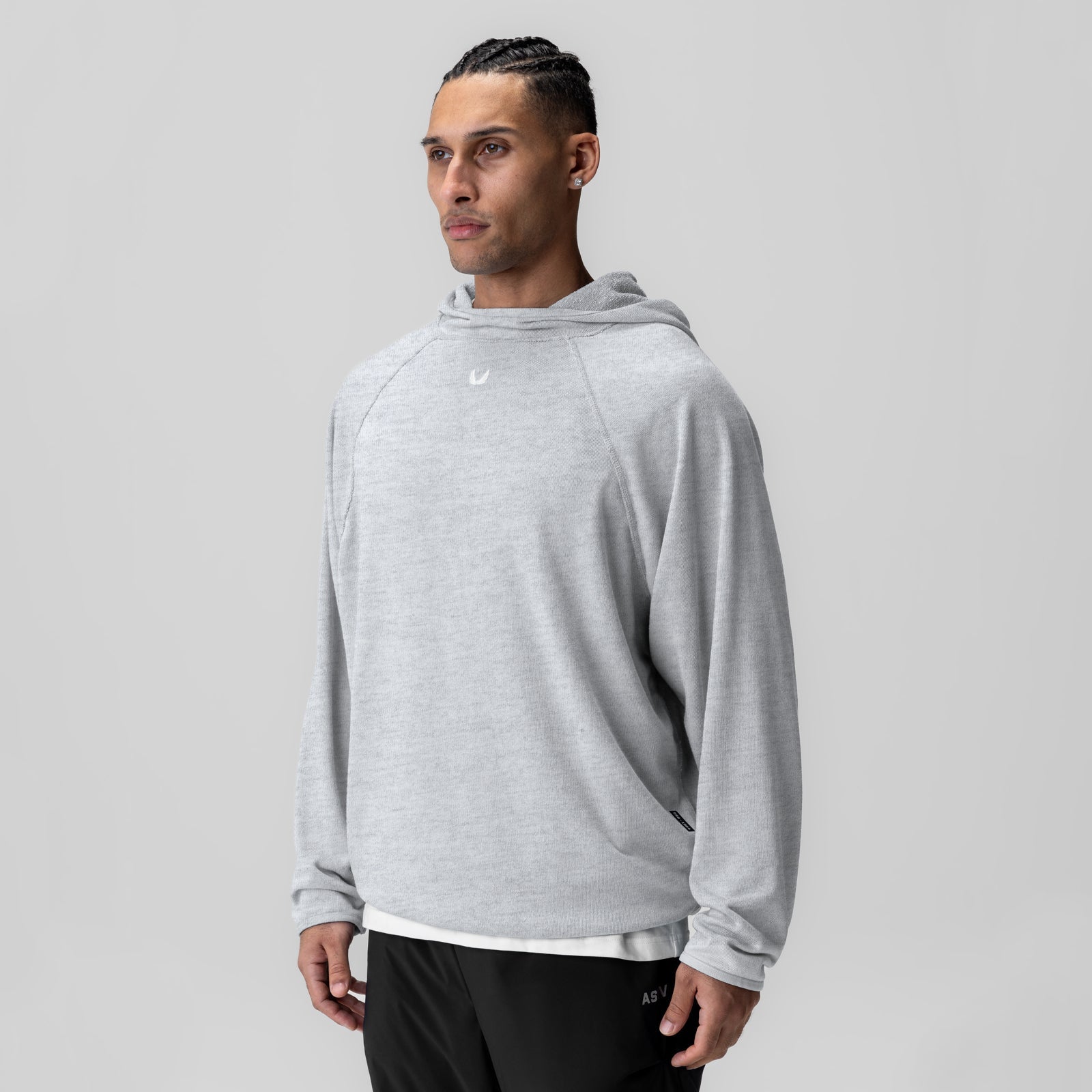 1054. Towel Terry Reversible Hoodie Heather Grey | ASRV sale