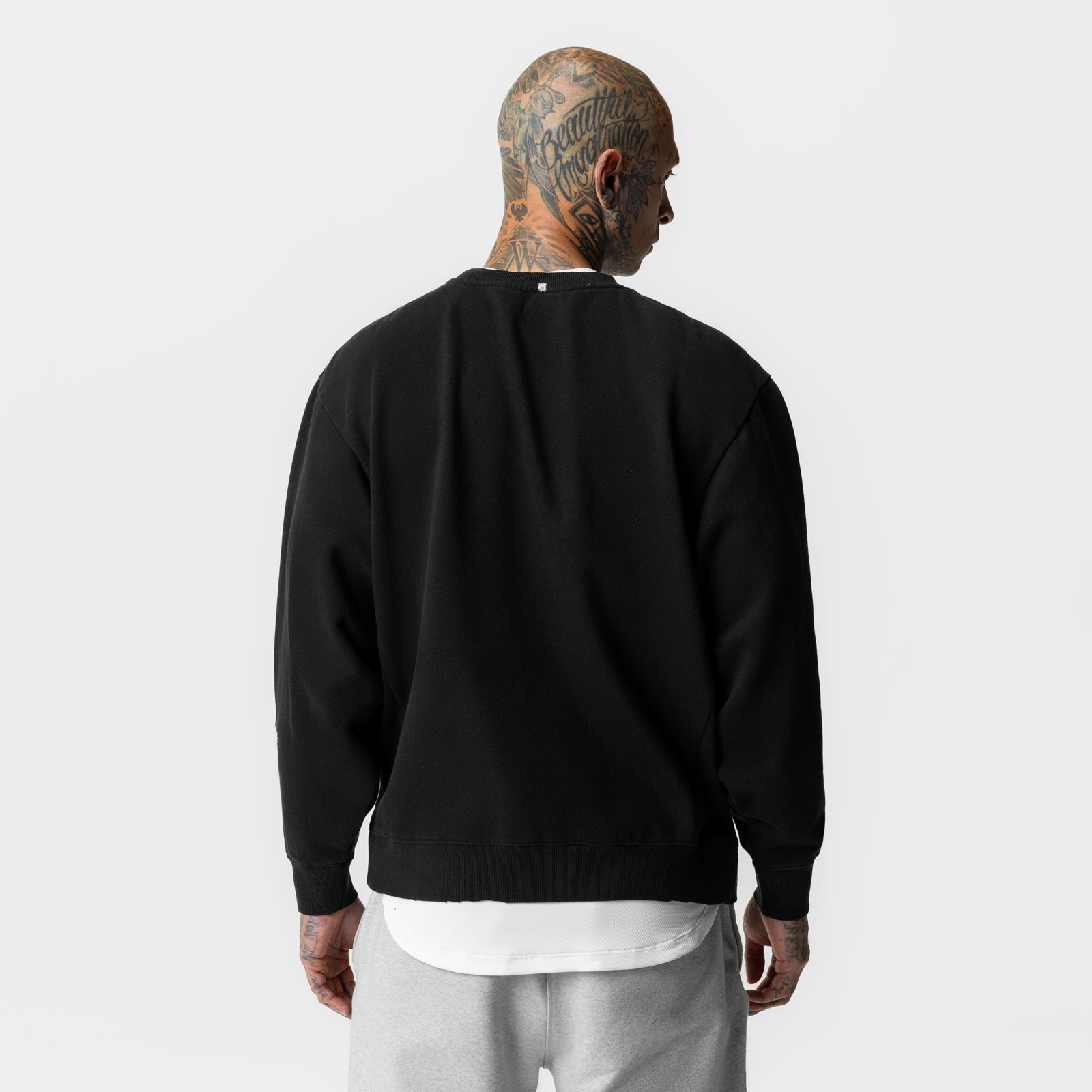 0861. Tech Essential™ Distressed Crewneck Black | ASRV on sale