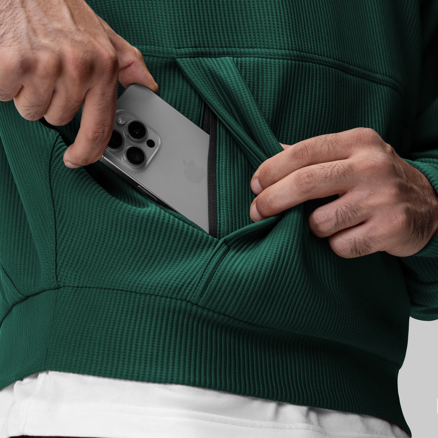 1019. Deltapeak® Oversized Hoodie Forest Green | ASRV Online