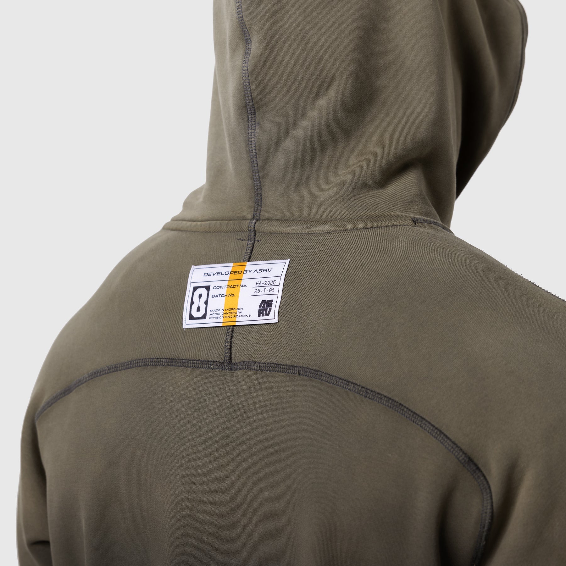 1121. Tech-Terry™ Training Hoodie Olive Sun Fade "Blade" | ASRV US