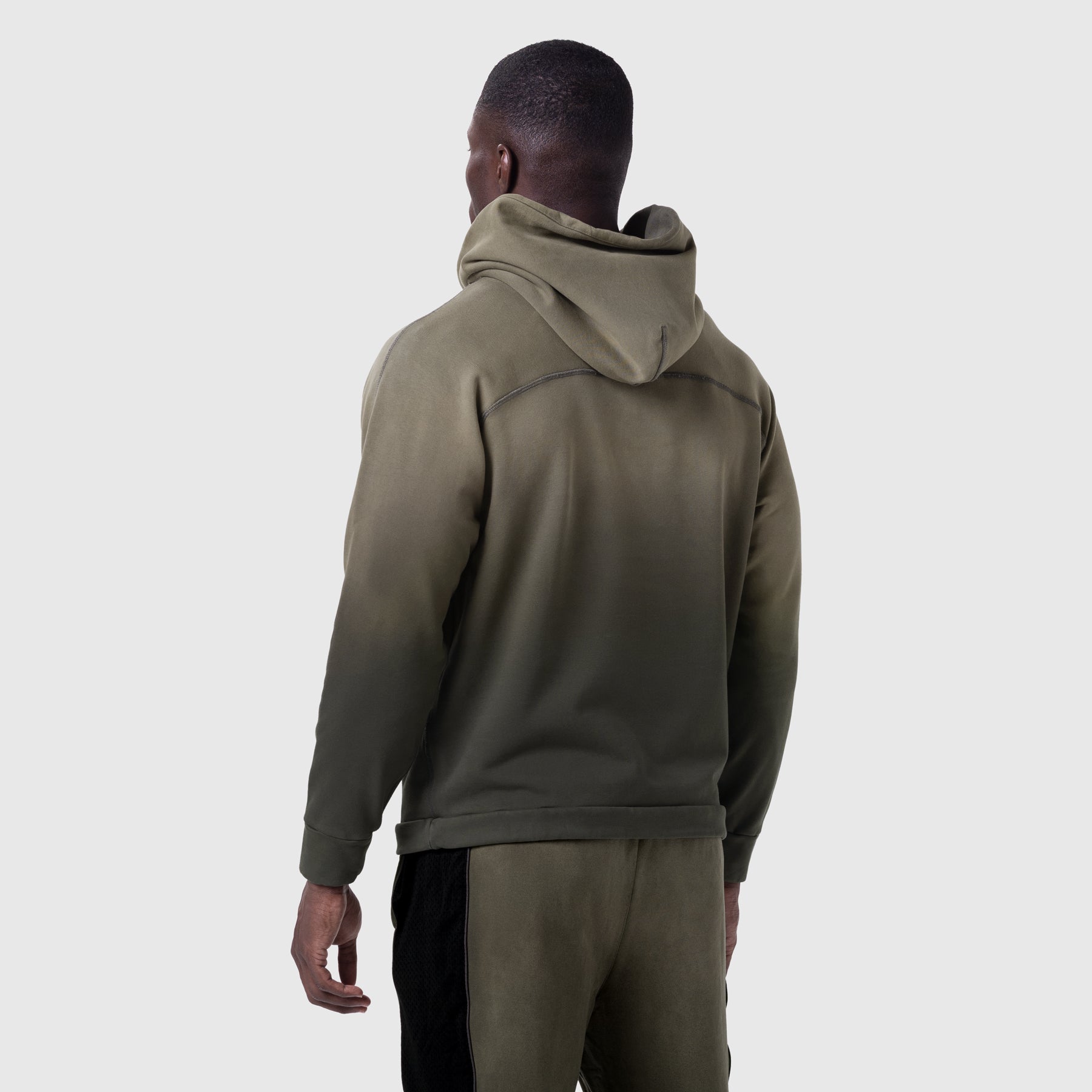 1121. Tech-Terry™ Training Hoodie Olive Sun Fade "Blade" | ASRV US