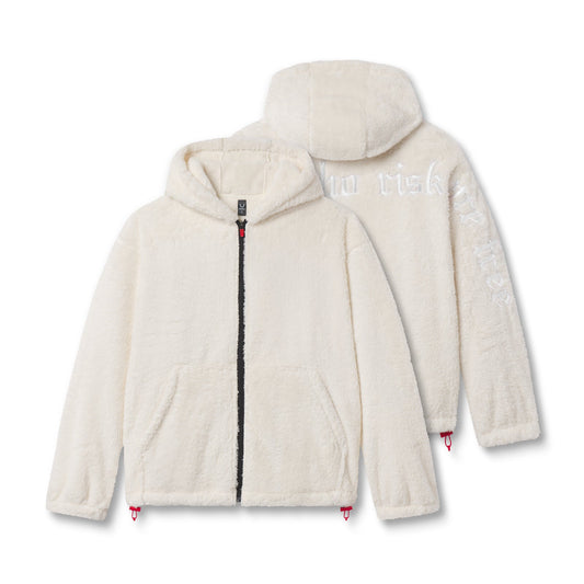 0887. Sherpa Recovery Full Zip Hoodie Ivory Cream/White | ASRV sale