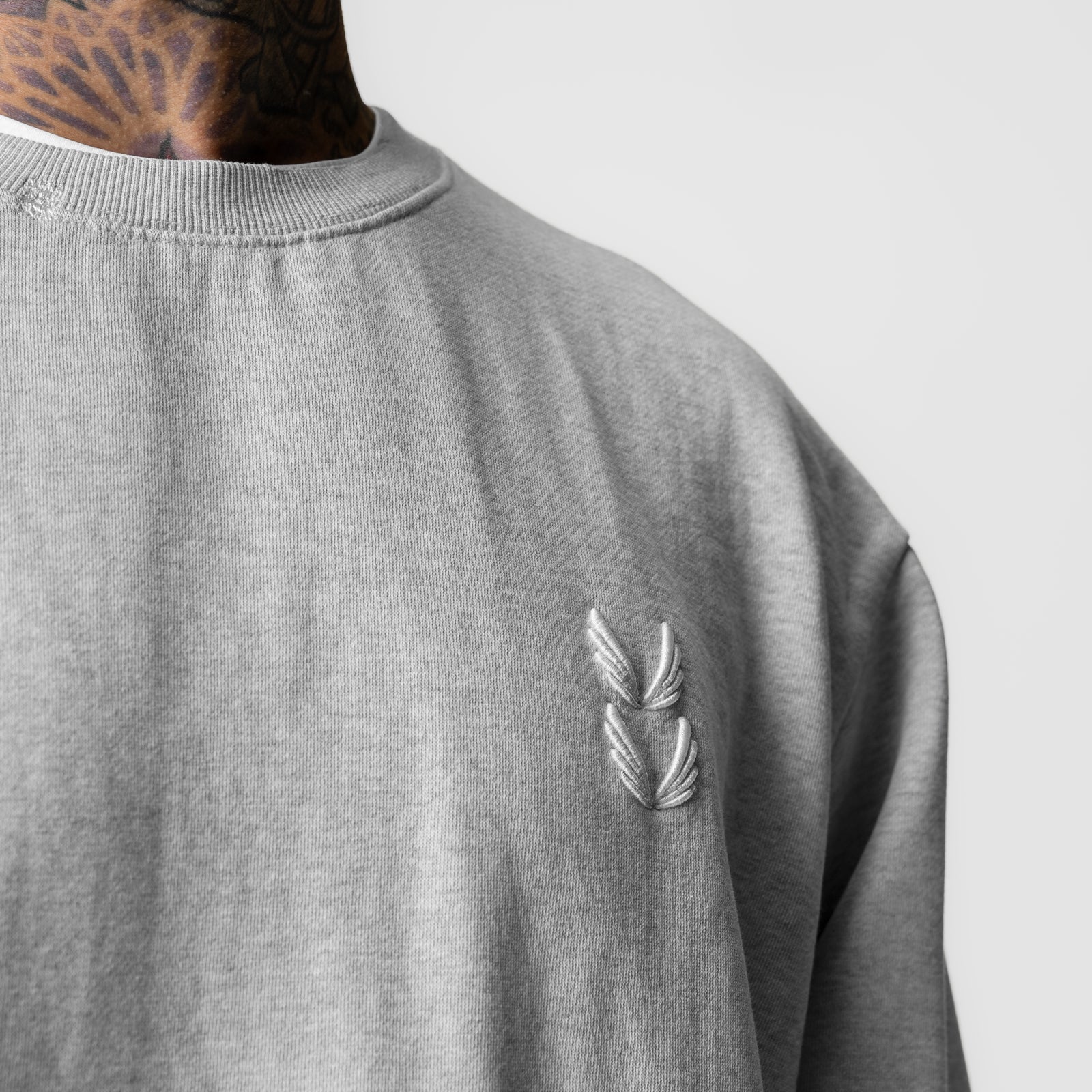 0861. Tech Essential™ Distressed Crewneck Heather Grey | ASRV on sale