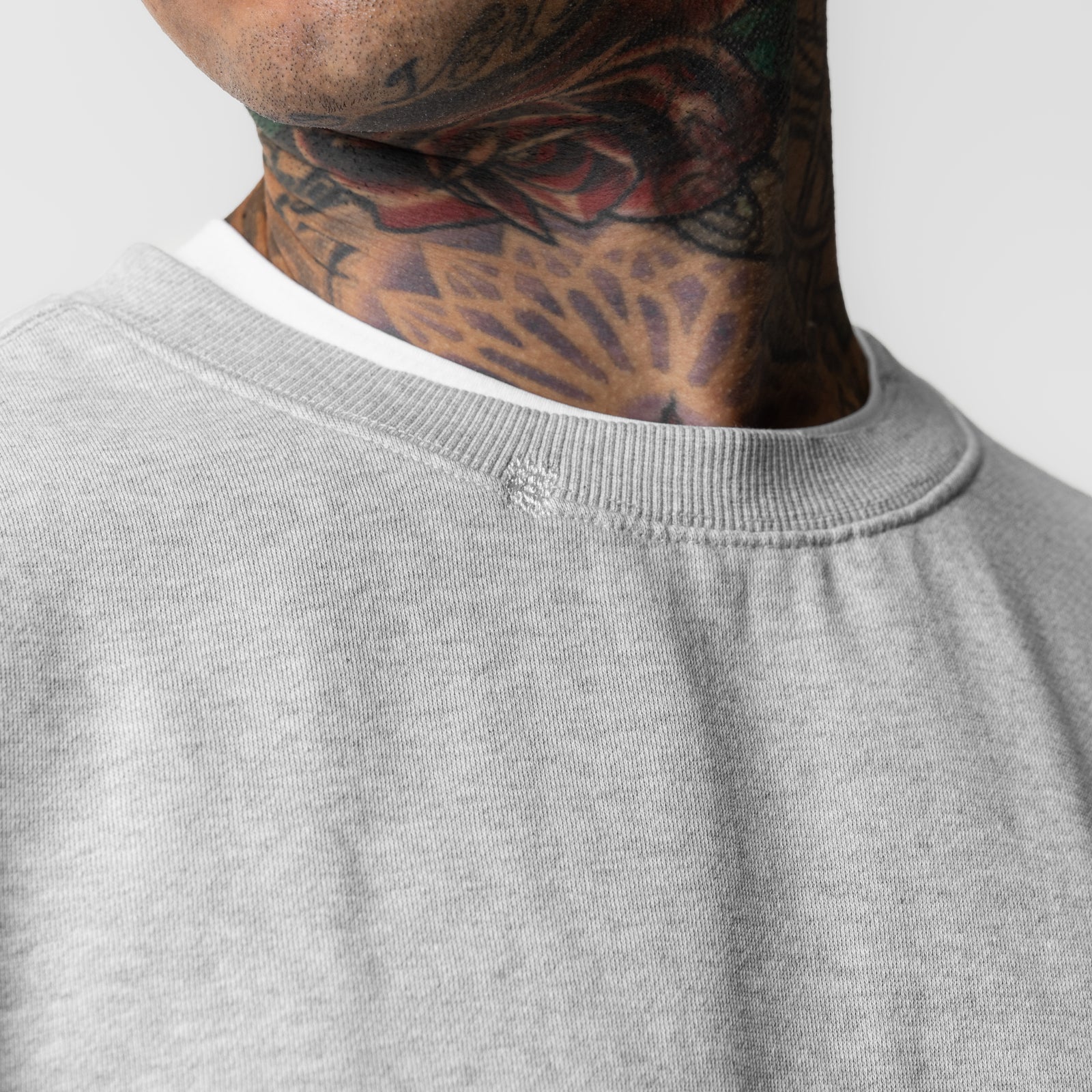 0861. Tech Essential™ Distressed Crewneck Heather Grey | ASRV on sale