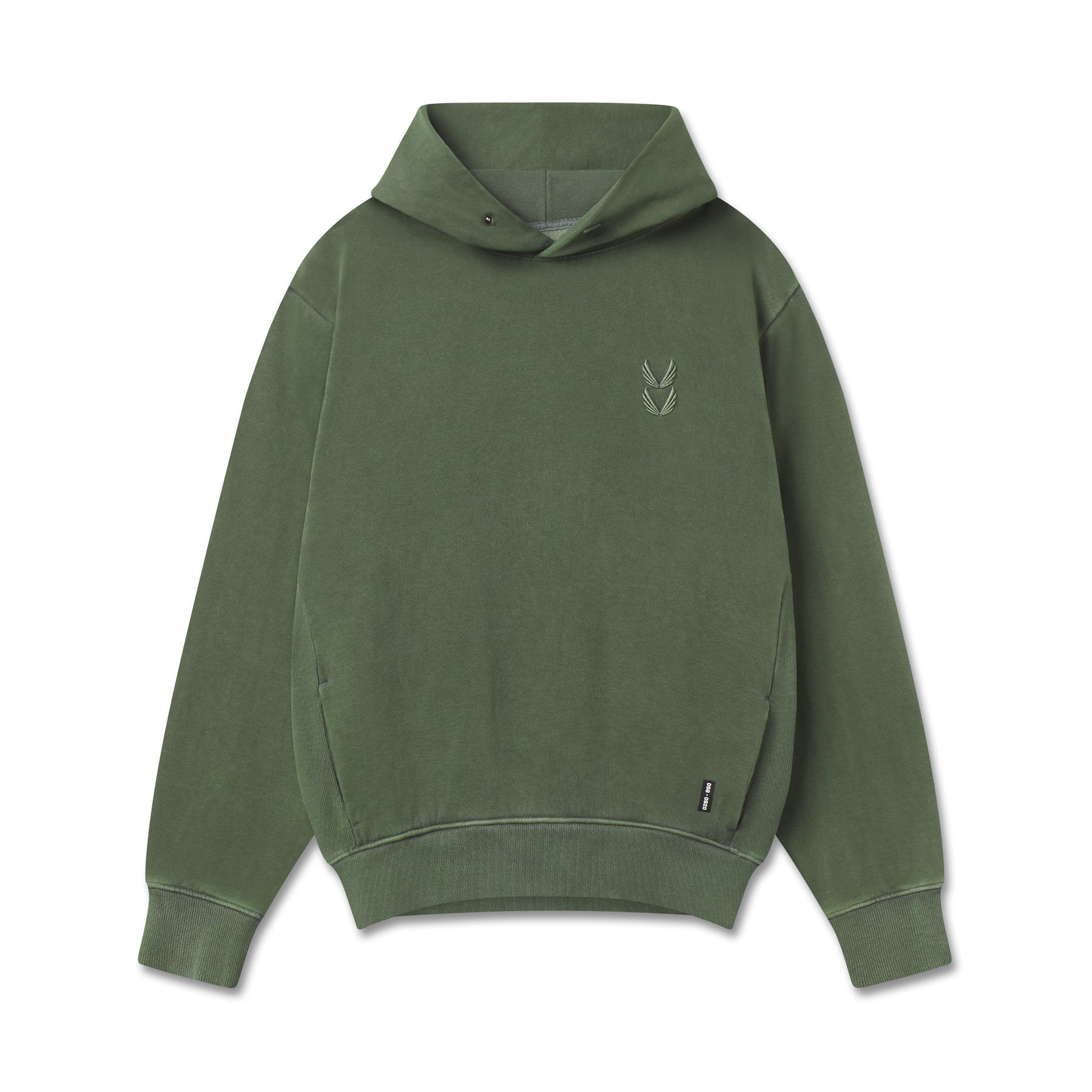 0920. Tech Essential™ Distressed Hoodie Faded Olive | ASRV US