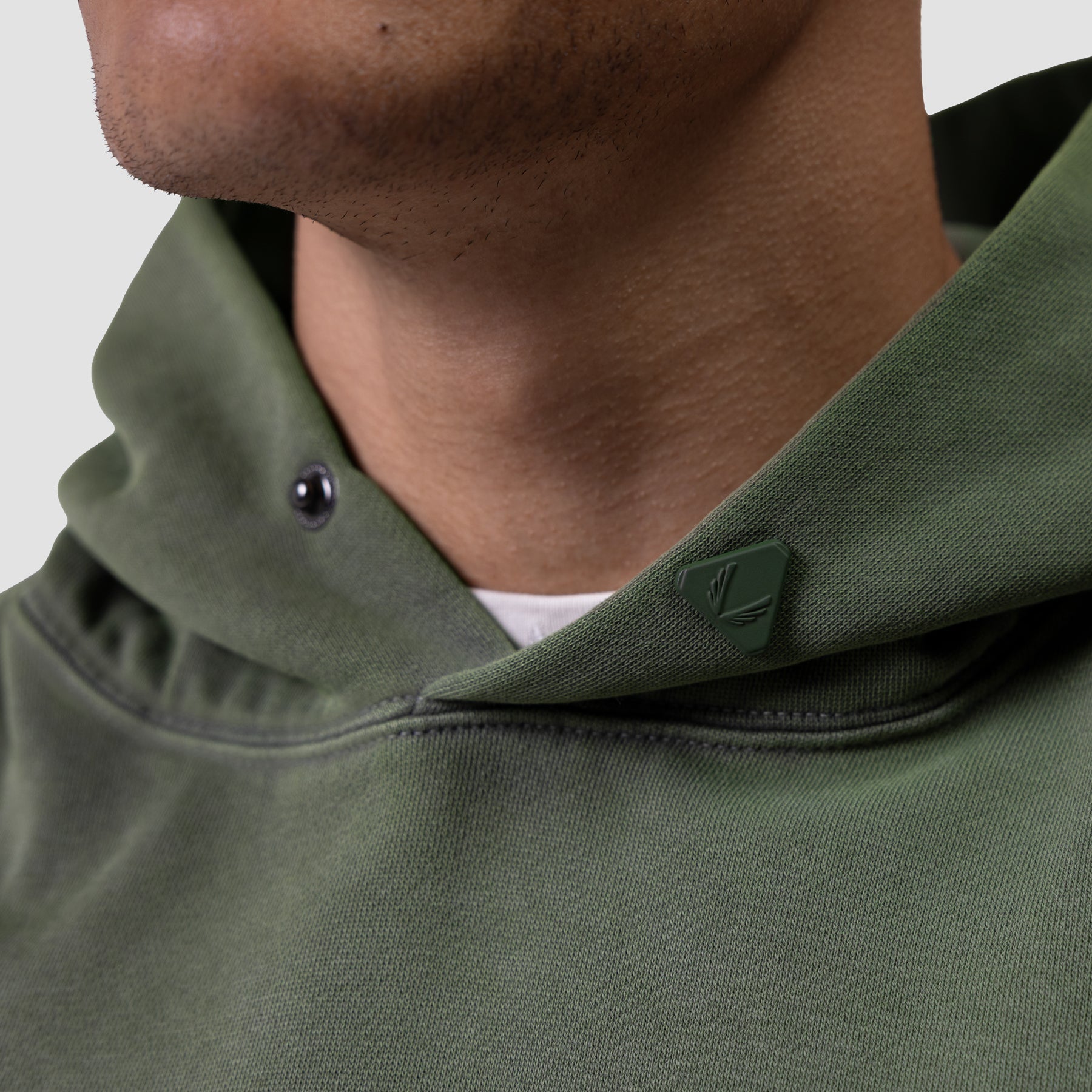 0920. Tech Essential™ Distressed Hoodie Faded Olive | ASRV US