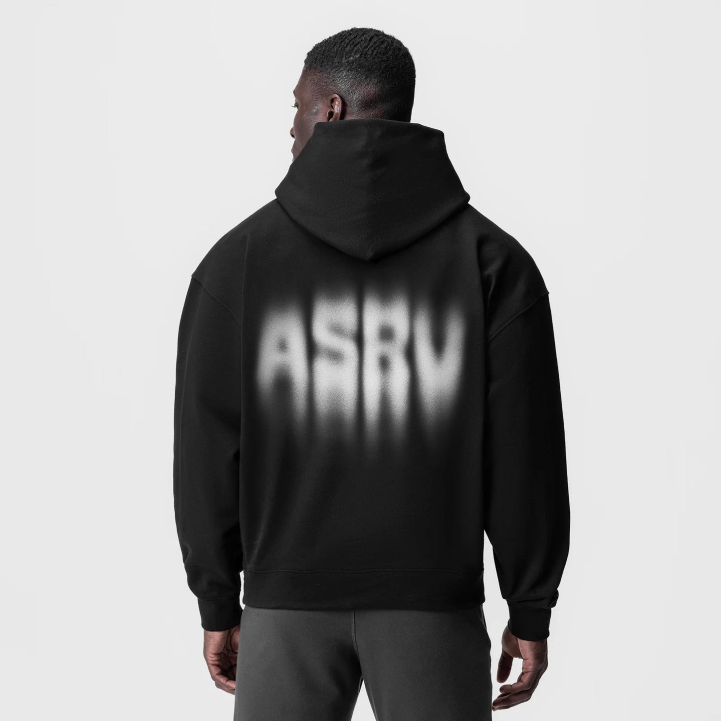 0874. Tech-Terry™ Zip Pocket Hoodie Black "Motion Blur" | ASRV sale