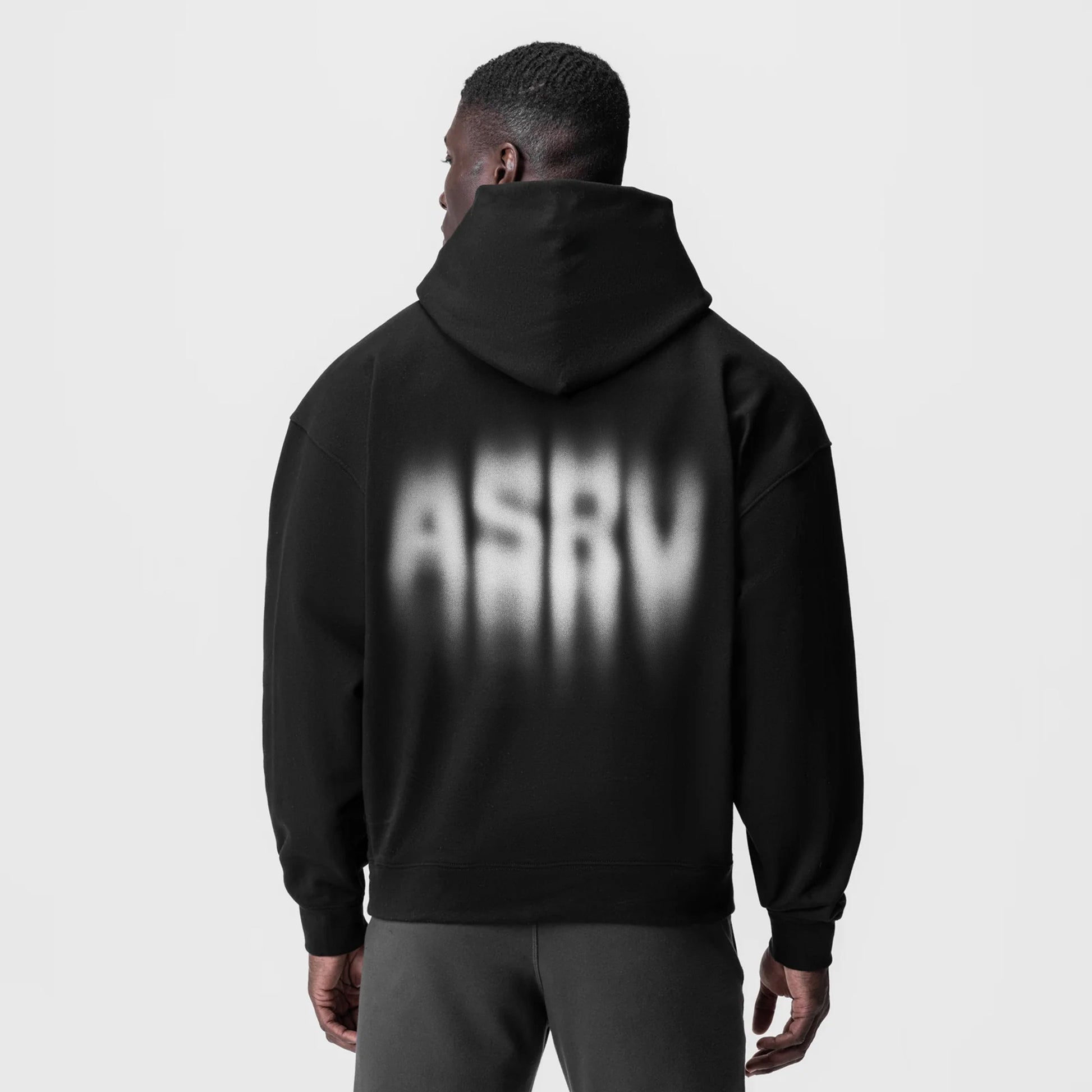 0874. Tech-Terry™ Zip Pocket Hoodie Black "Motion Blur" | ASRV sale