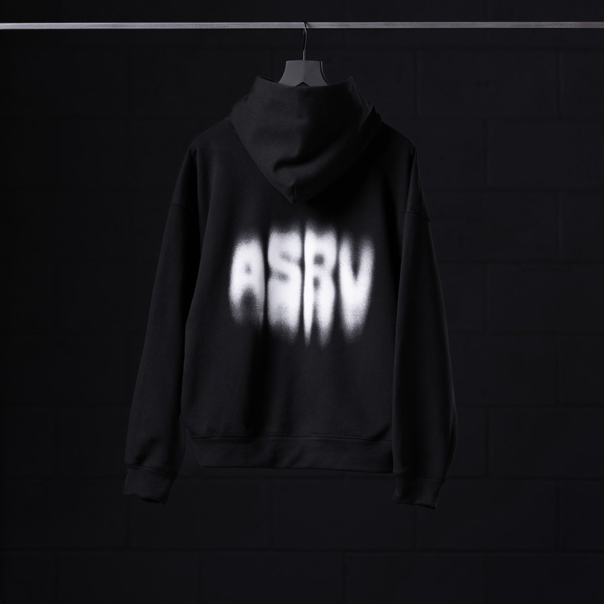 0874. Tech-Terry™ Zip Pocket Hoodie Black "Motion Blur" | ASRV sale