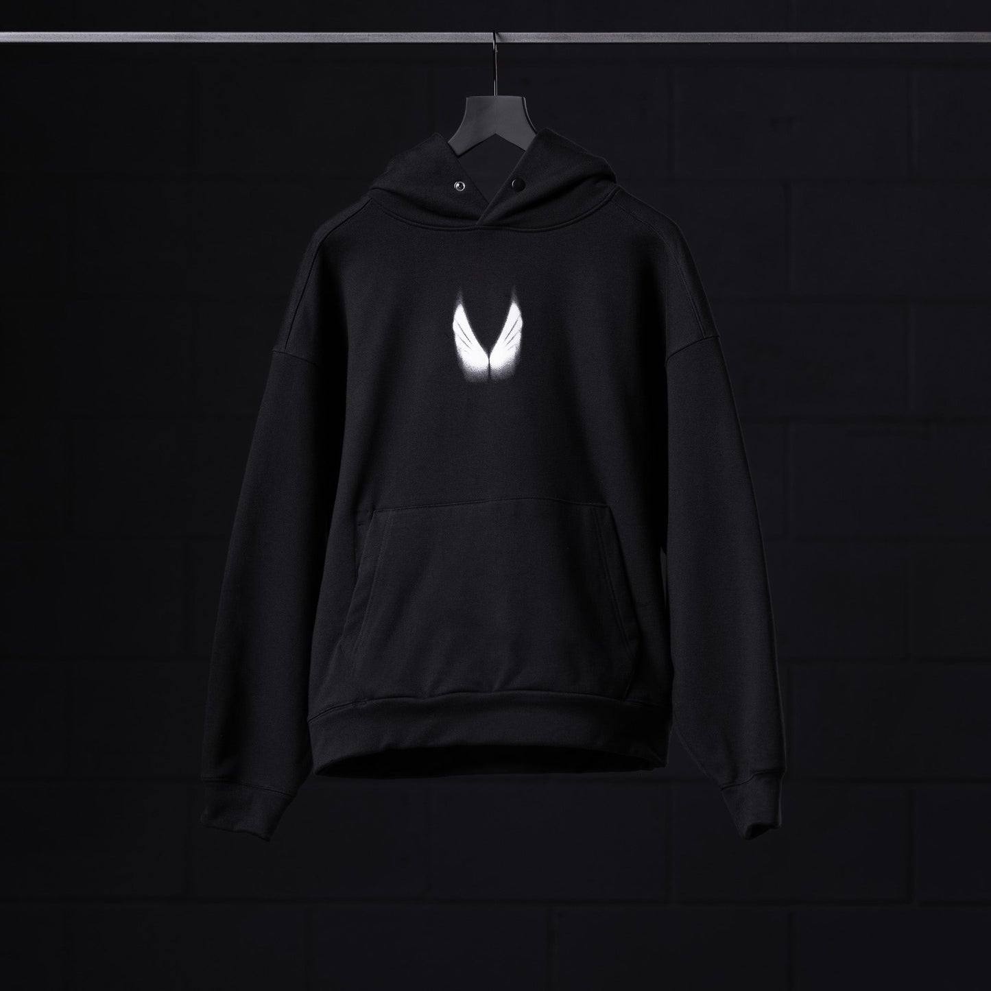 0874. Tech-Terry™ Zip Pocket Hoodie Black "Motion Blur" | ASRV sale