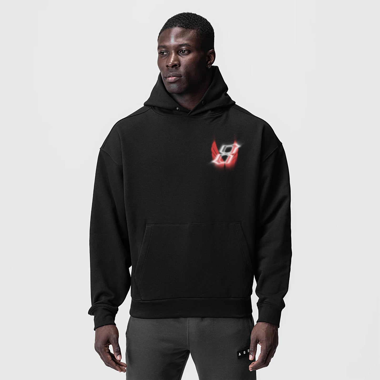 0874. Tech-Terry™ Zip Pocket Hoodie Black "Infinite Mindset" | ASRV on sale