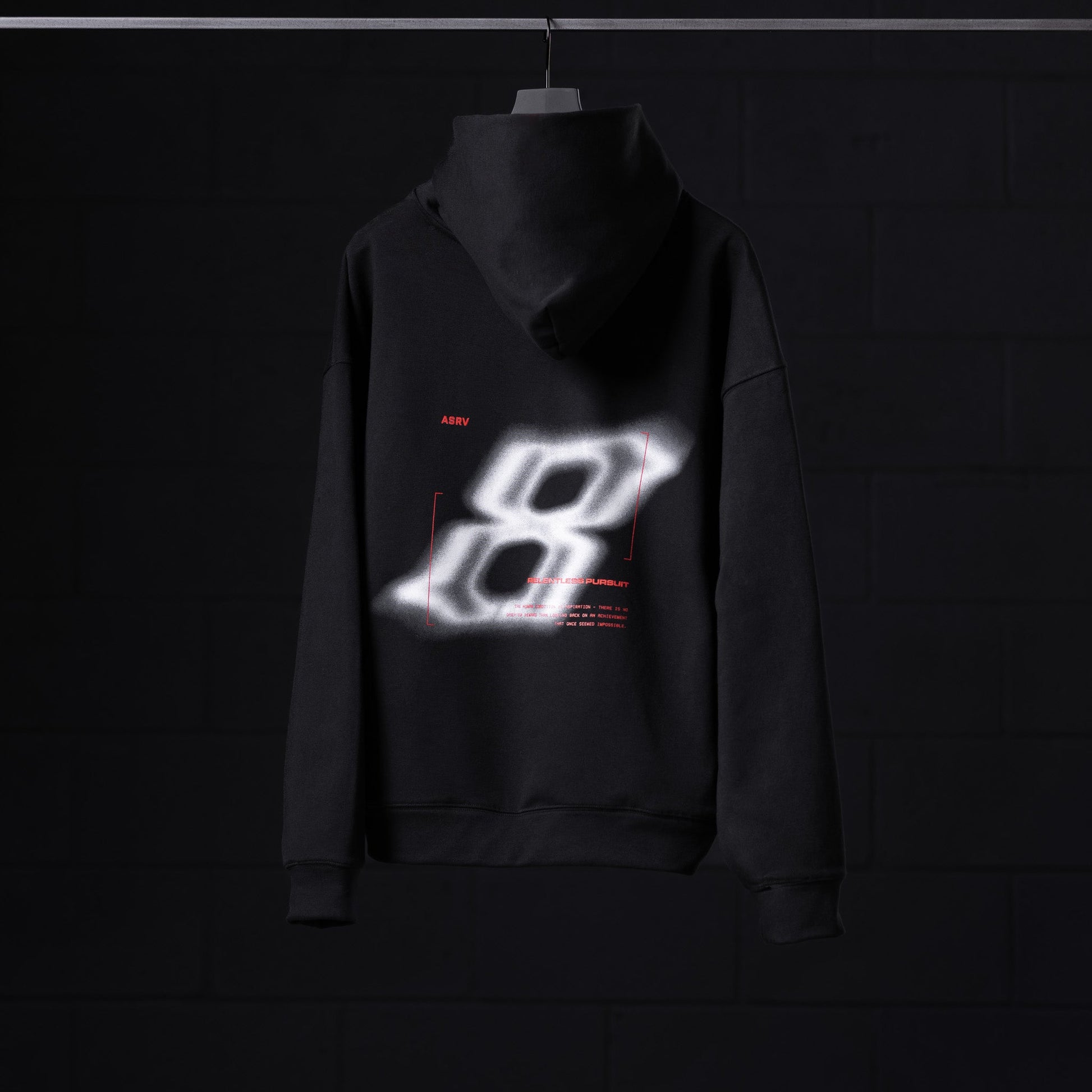 0874. Tech-Terry™ Zip Pocket Hoodie Black "Infinite Mindset" | ASRV on sale