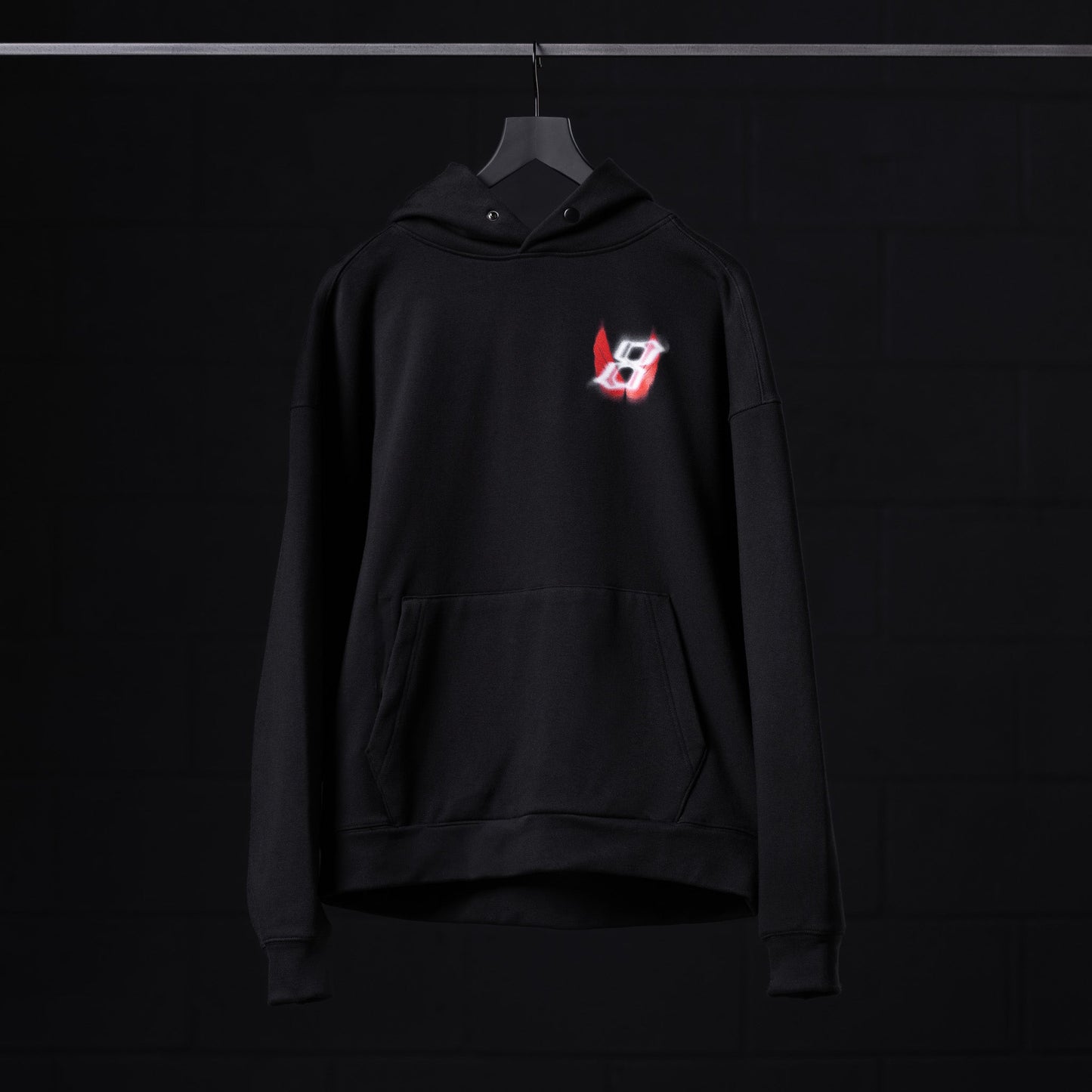 0874. Tech-Terry™ Zip Pocket Hoodie Black "Infinite Mindset" | ASRV on sale