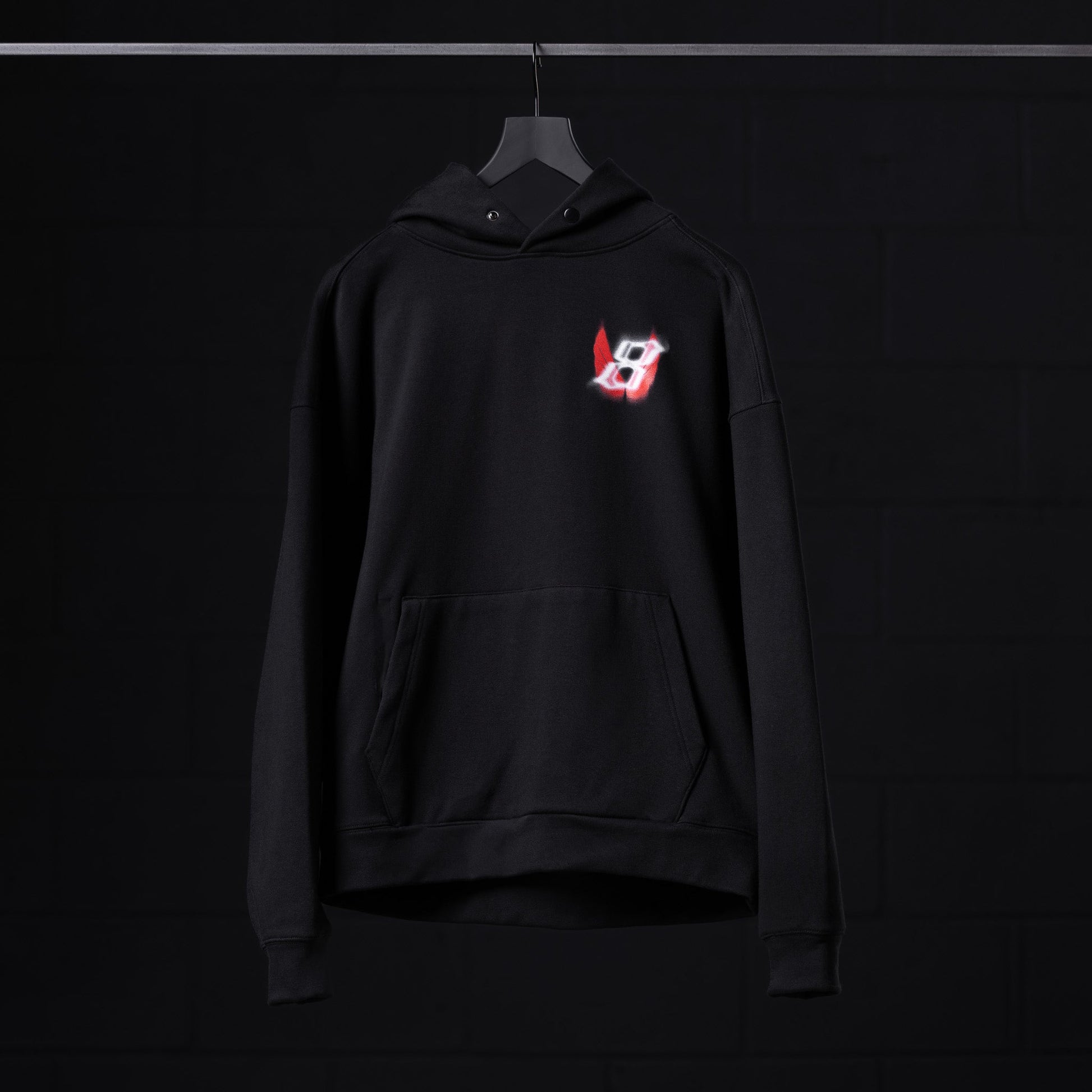 0874. Tech-Terry™ Zip Pocket Hoodie Black "Infinite Mindset" | ASRV on sale