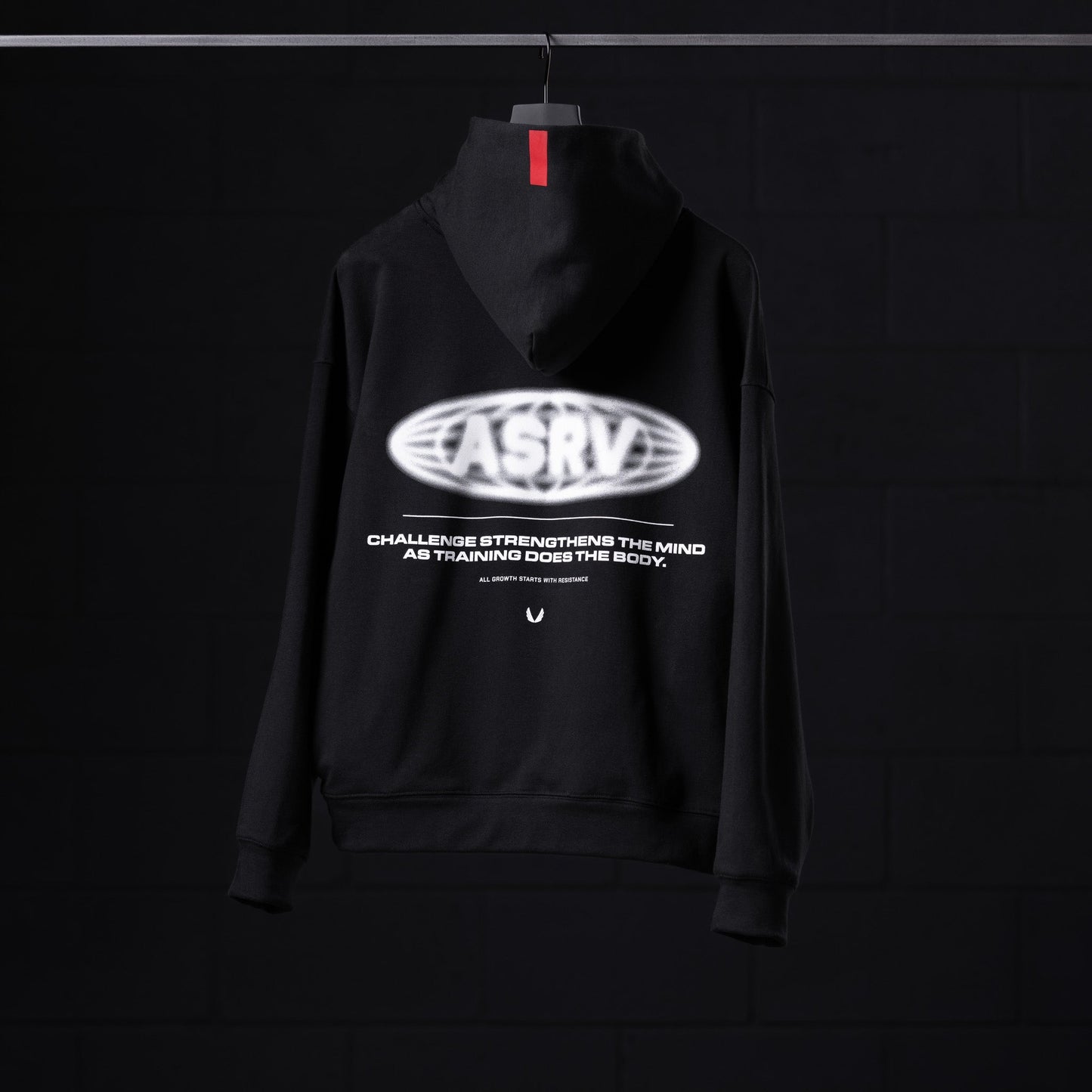 0874. Tech-Terry™ Zip Pocket Hoodie Black "Global Reach" | ASRV for sale