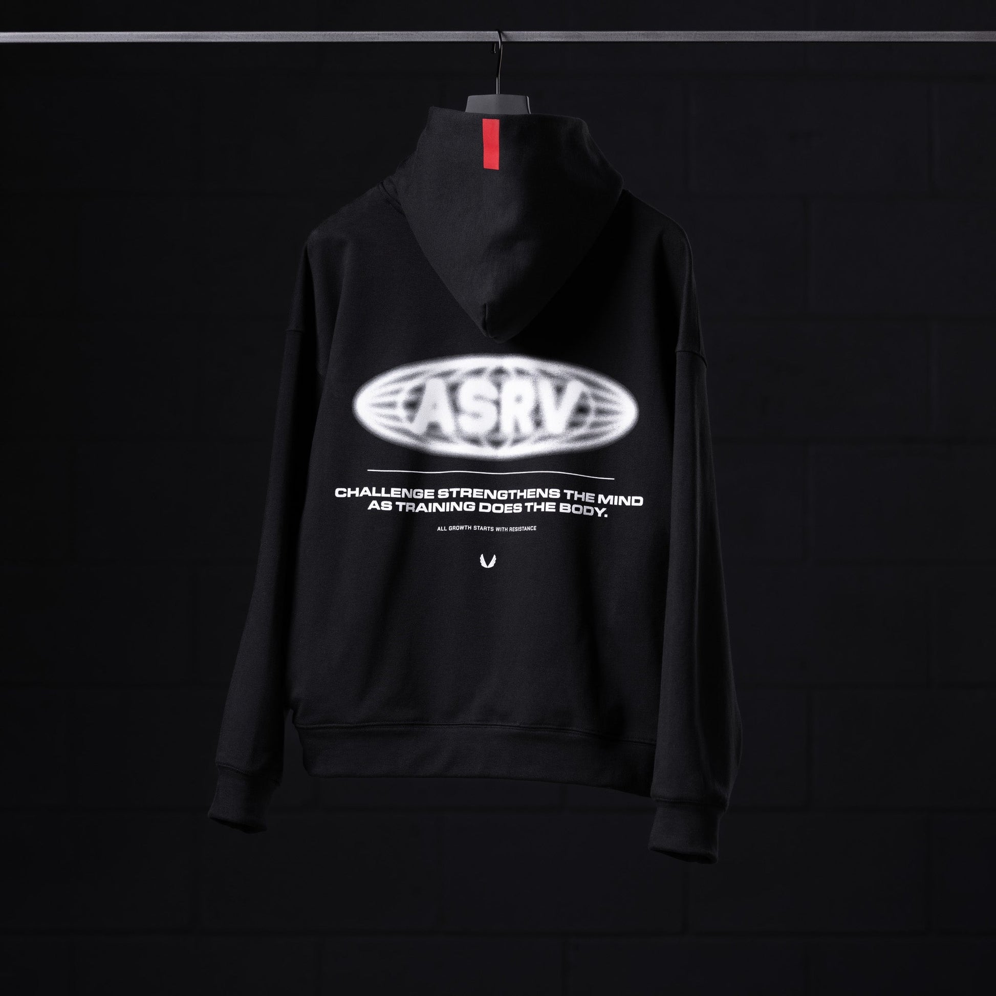 0874. Tech-Terry™ Zip Pocket Hoodie Black "Global Reach" | ASRV for sale