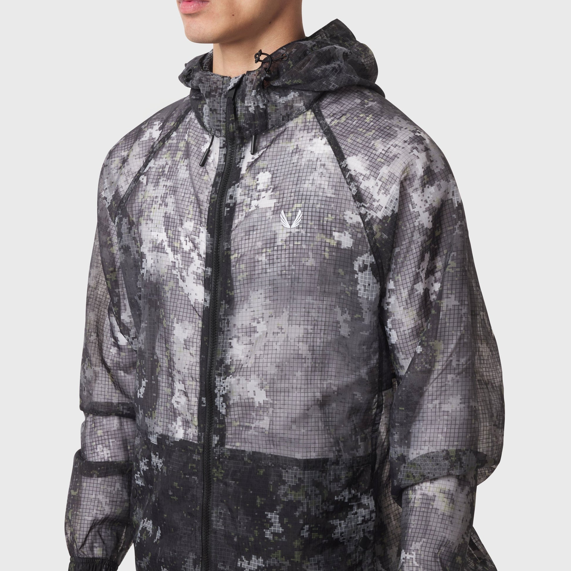 1162. Weather-Ready Transparent Ripstop Shell Jacket Pixel Camo | ASRV sale