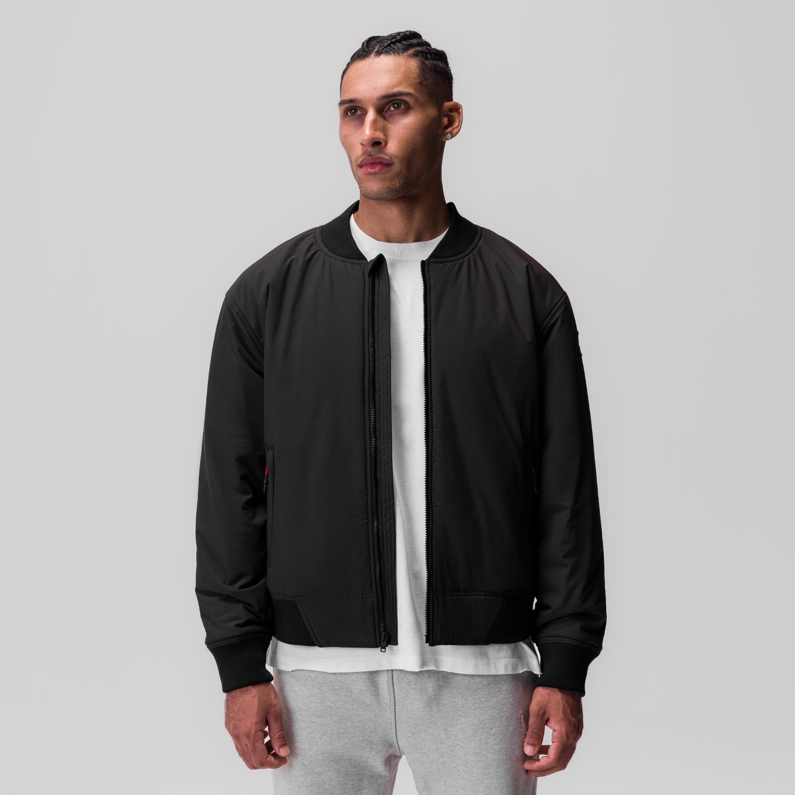 0858. Ripstop Insulated Bomber Jacket Black | ASRV discount