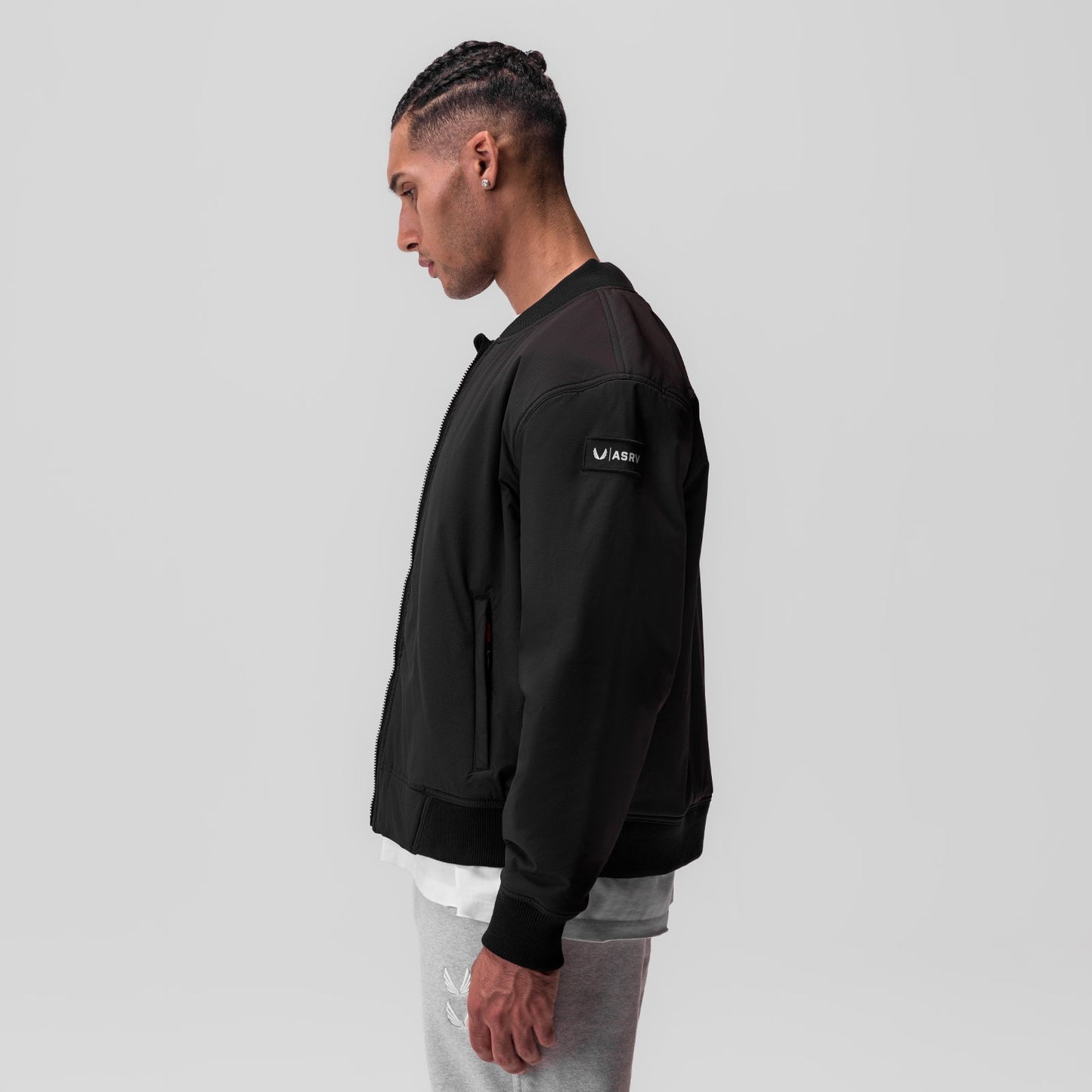 0858. Ripstop Insulated Bomber Jacket Black | ASRV discount