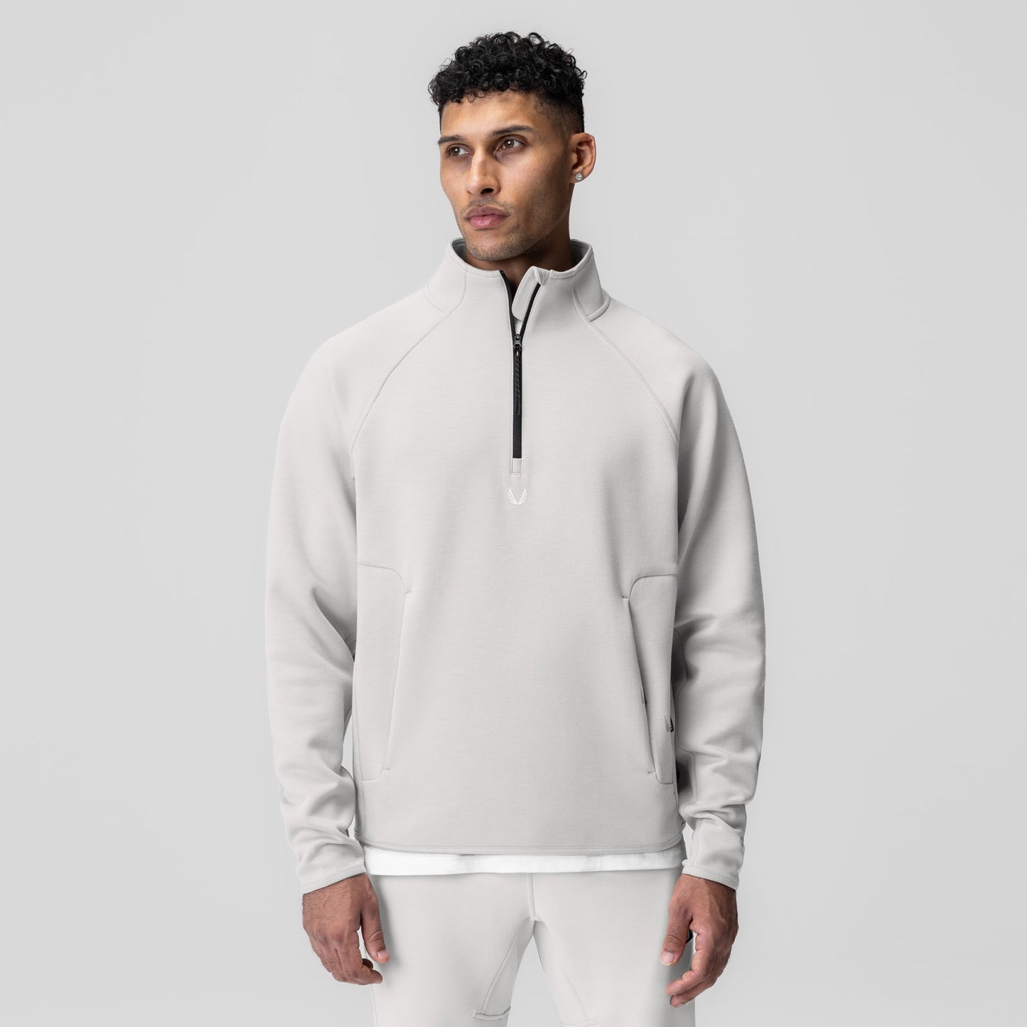 1021. Dri-Core™ Quarter Zip Light Grey | ASRV Discount