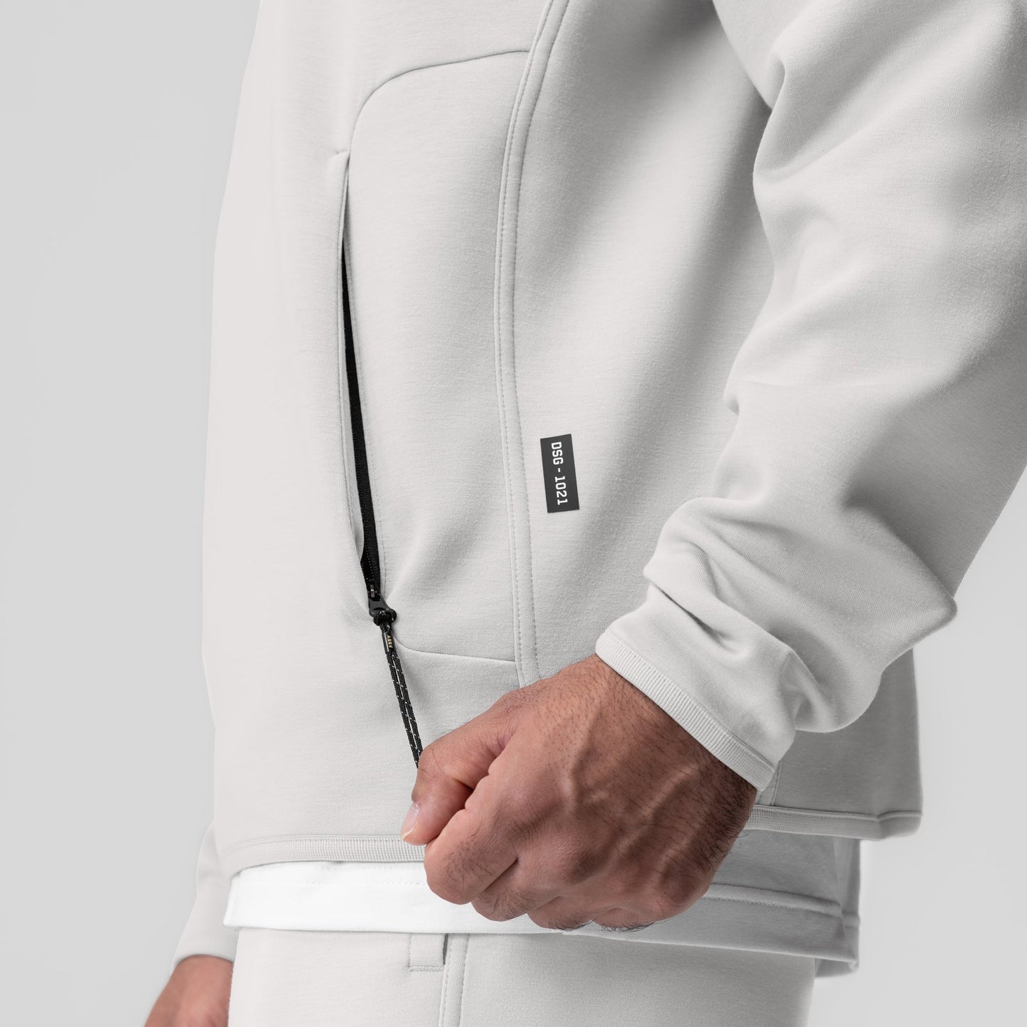1021. Dri-Core™ Quarter Zip Light Grey | ASRV Discount