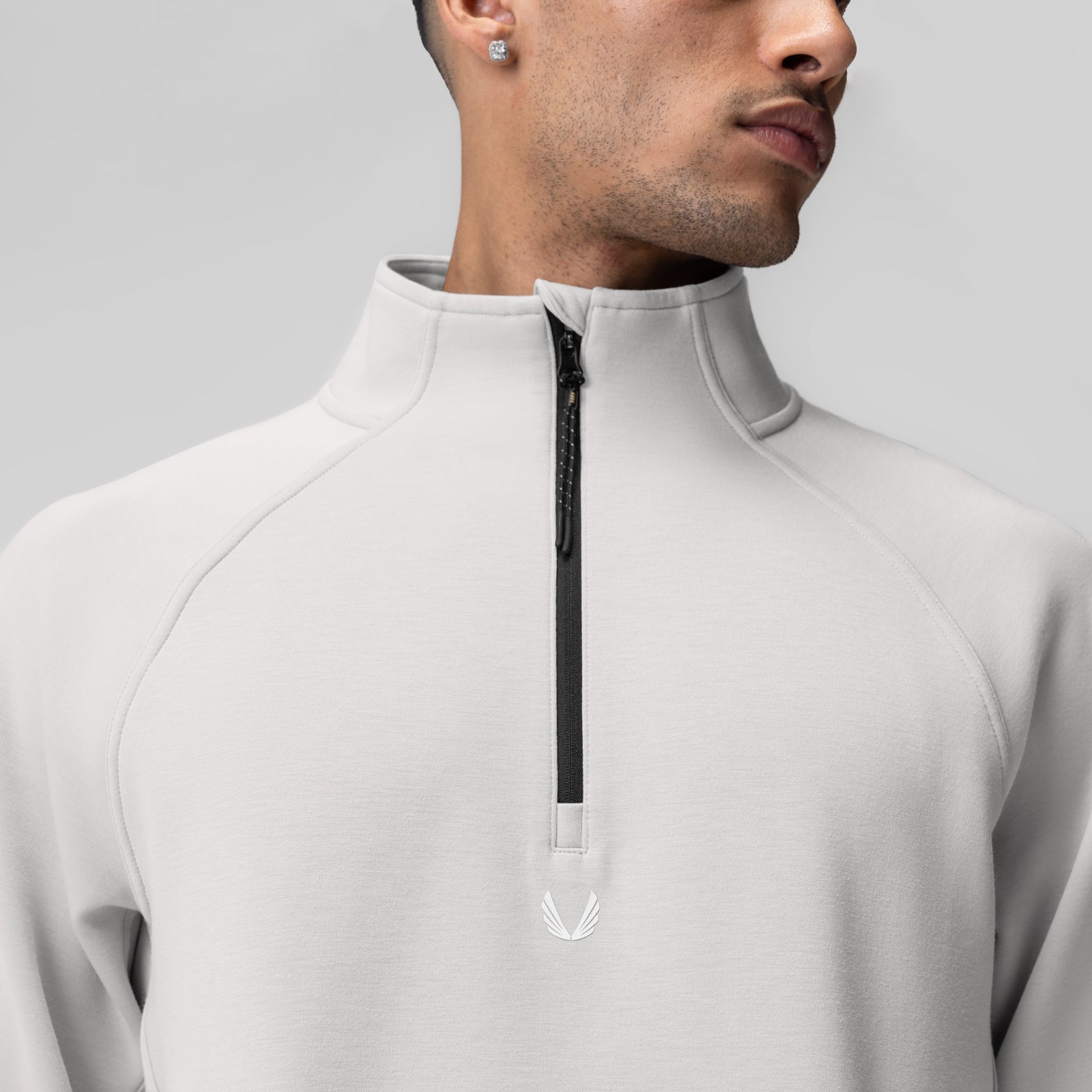 1021. Dri-Core™ Quarter Zip Light Grey | ASRV Discount