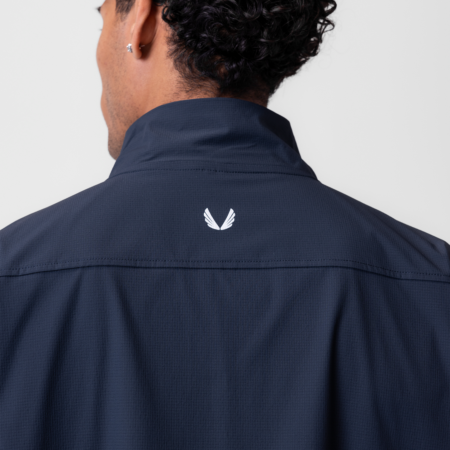 0970. Ripstop Quarter Zip Jacket Navy | ASRV on sale