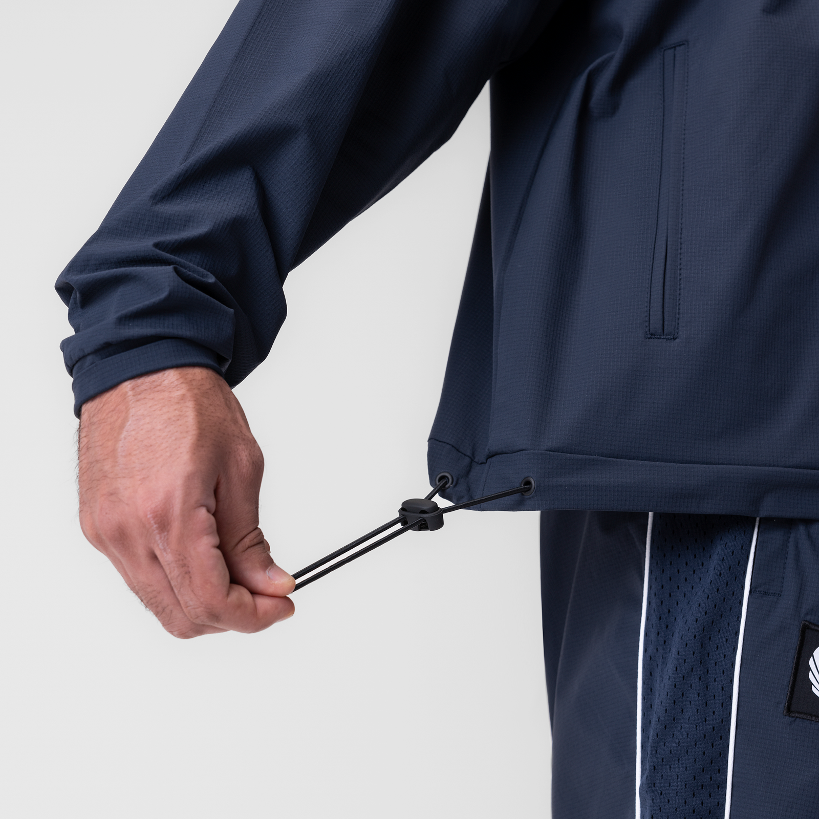 0970. Ripstop Quarter Zip Jacket Navy | ASRV on sale