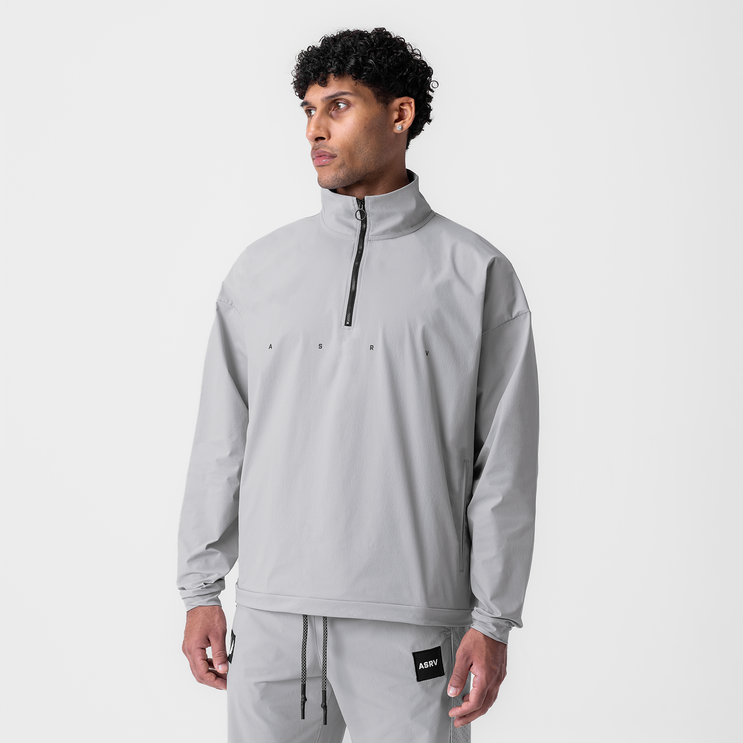 0970. Ripstop Quarter Zip Jacket Slate Grey | ASRV near me