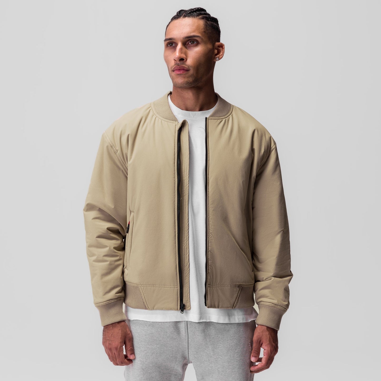 0858. Ripstop Insulated Bomber Jacket Khaki | ASRV discount