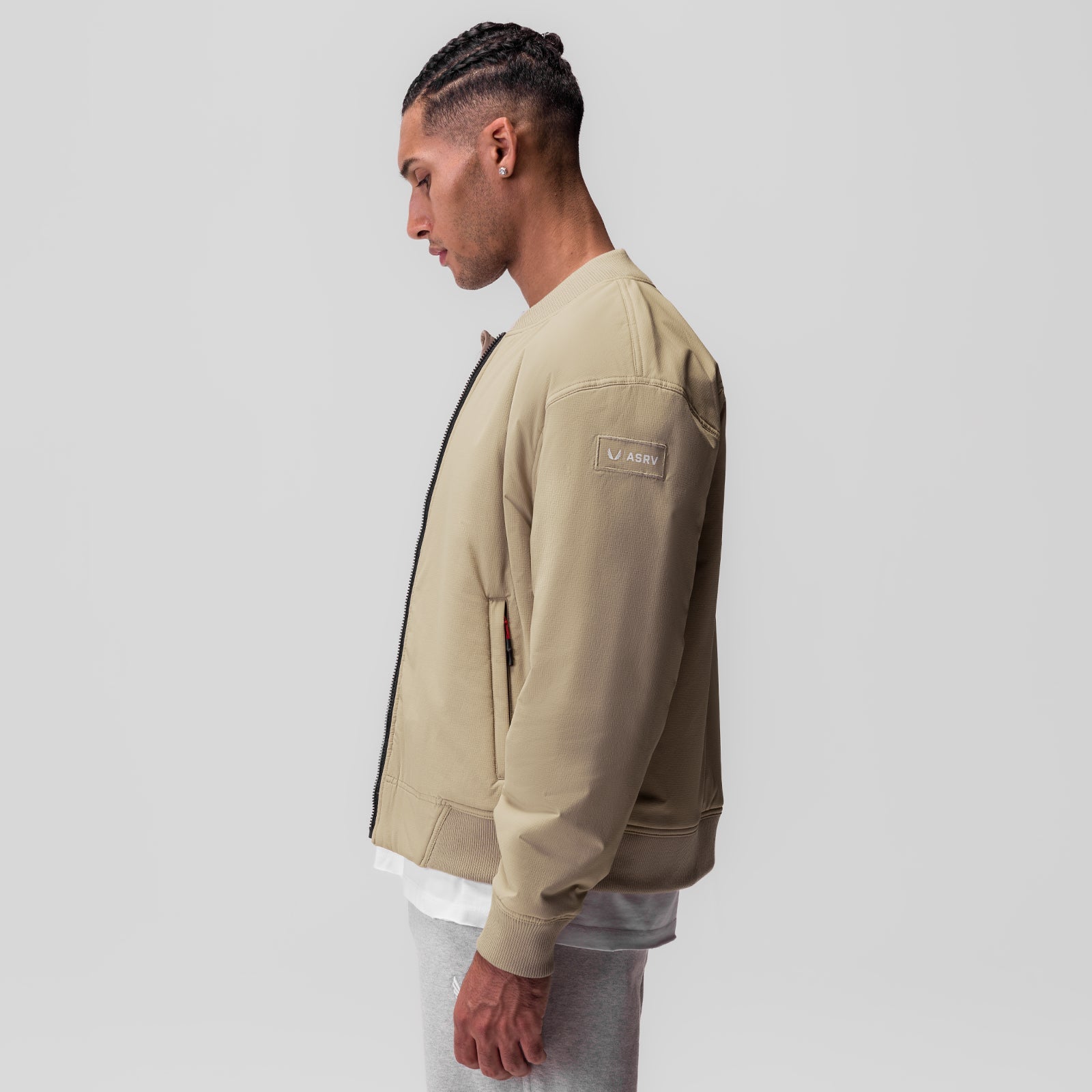 0858. Ripstop Insulated Bomber Jacket Khaki | ASRV discount