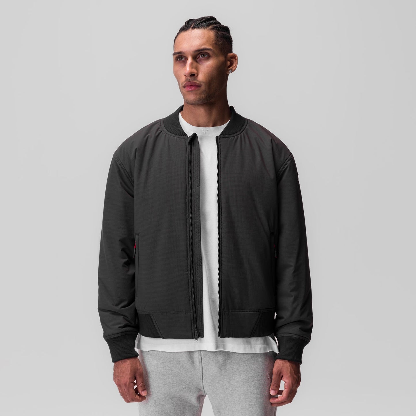 0858. Ripstop Insulated Bomber Jacket Space Grey | ASRV Online