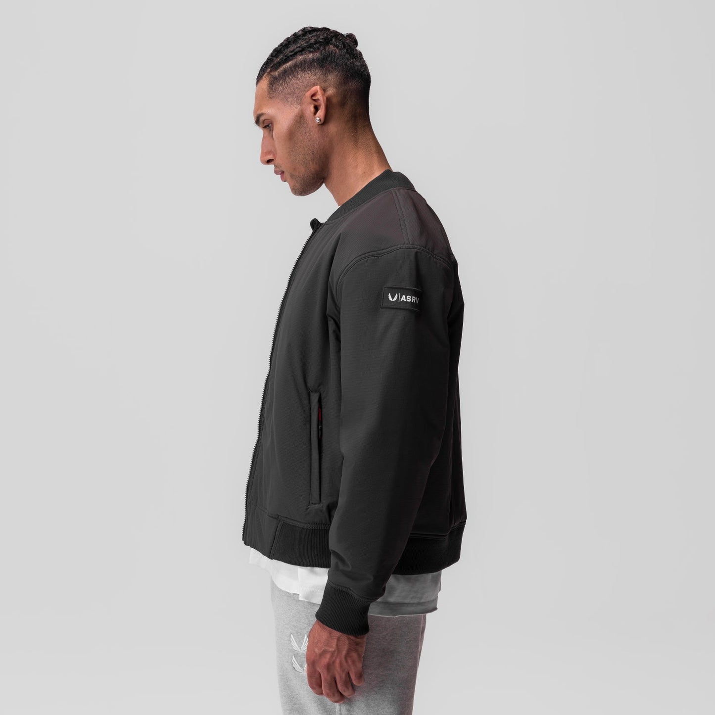 0858. Ripstop Insulated Bomber Jacket Space Grey | ASRV Online