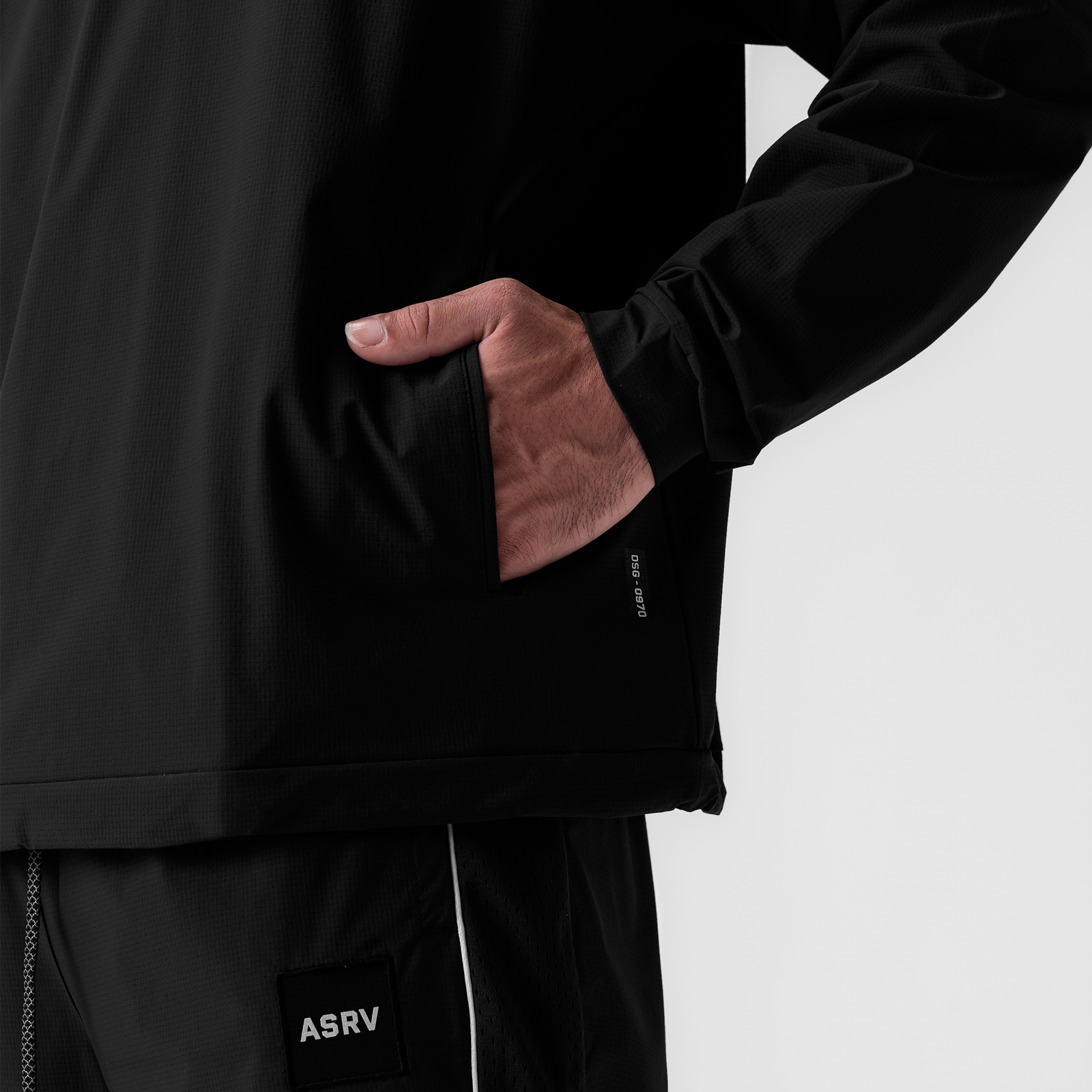 0970. Ripstop Quarter Zip Jacket Black | ASRV discount