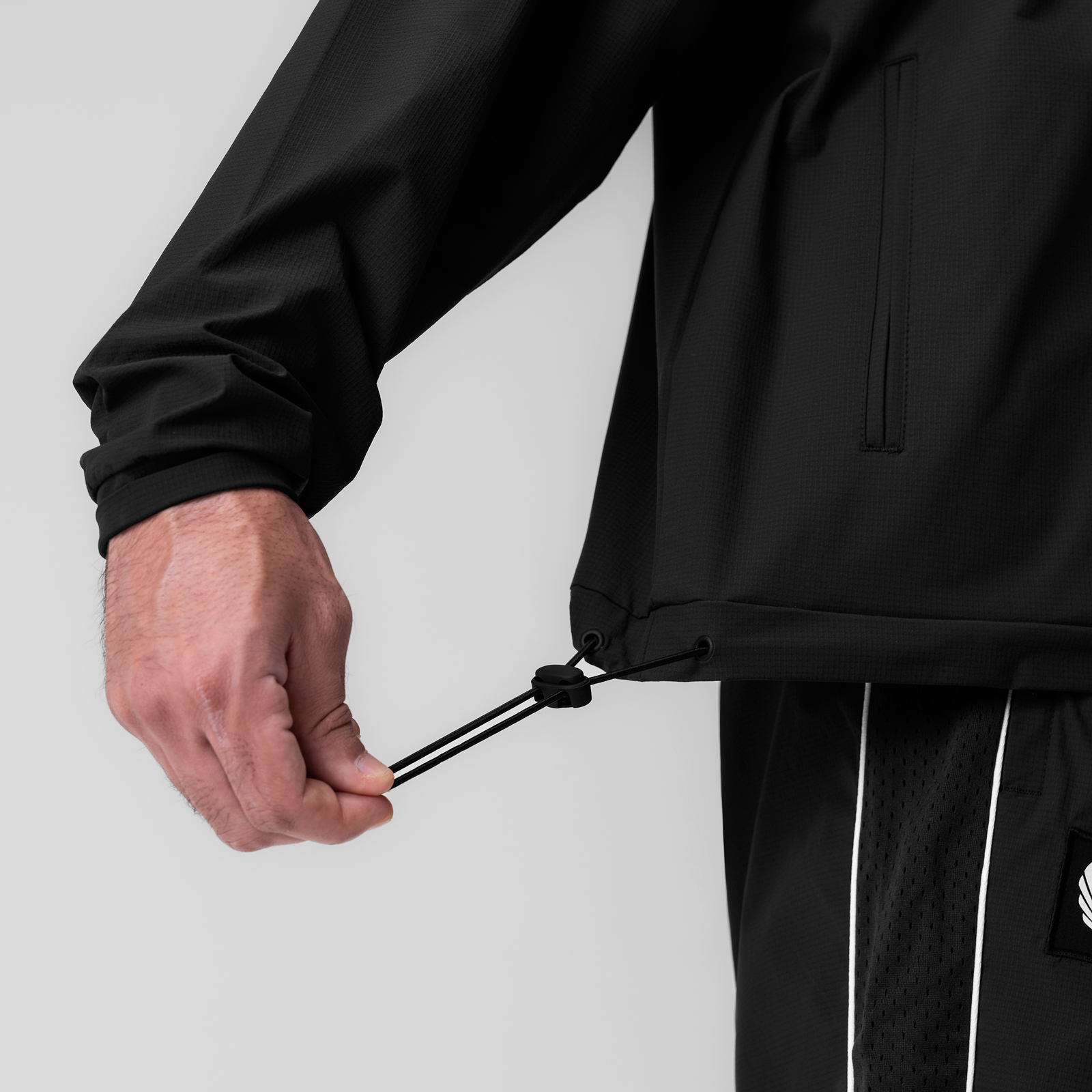 0970. Ripstop Quarter Zip Jacket Black | ASRV discount