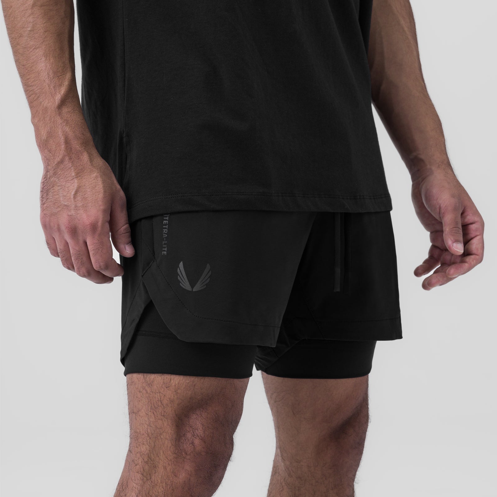 0865. Tetra-Lite® 5" Liner Short Black "Wings"/Black | ASRV Online