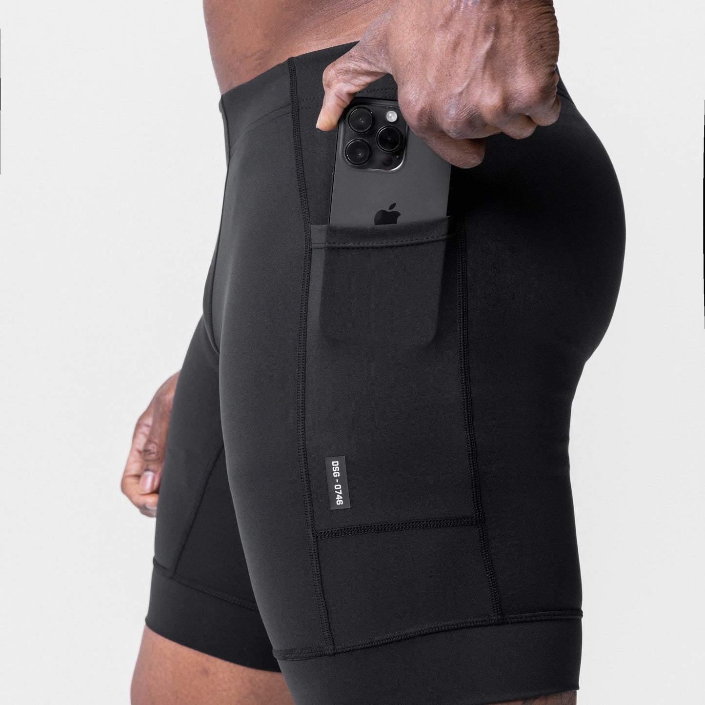 0746. WarpFlexx® Side Pocket 1/2-Length Legging Black | ASRV US