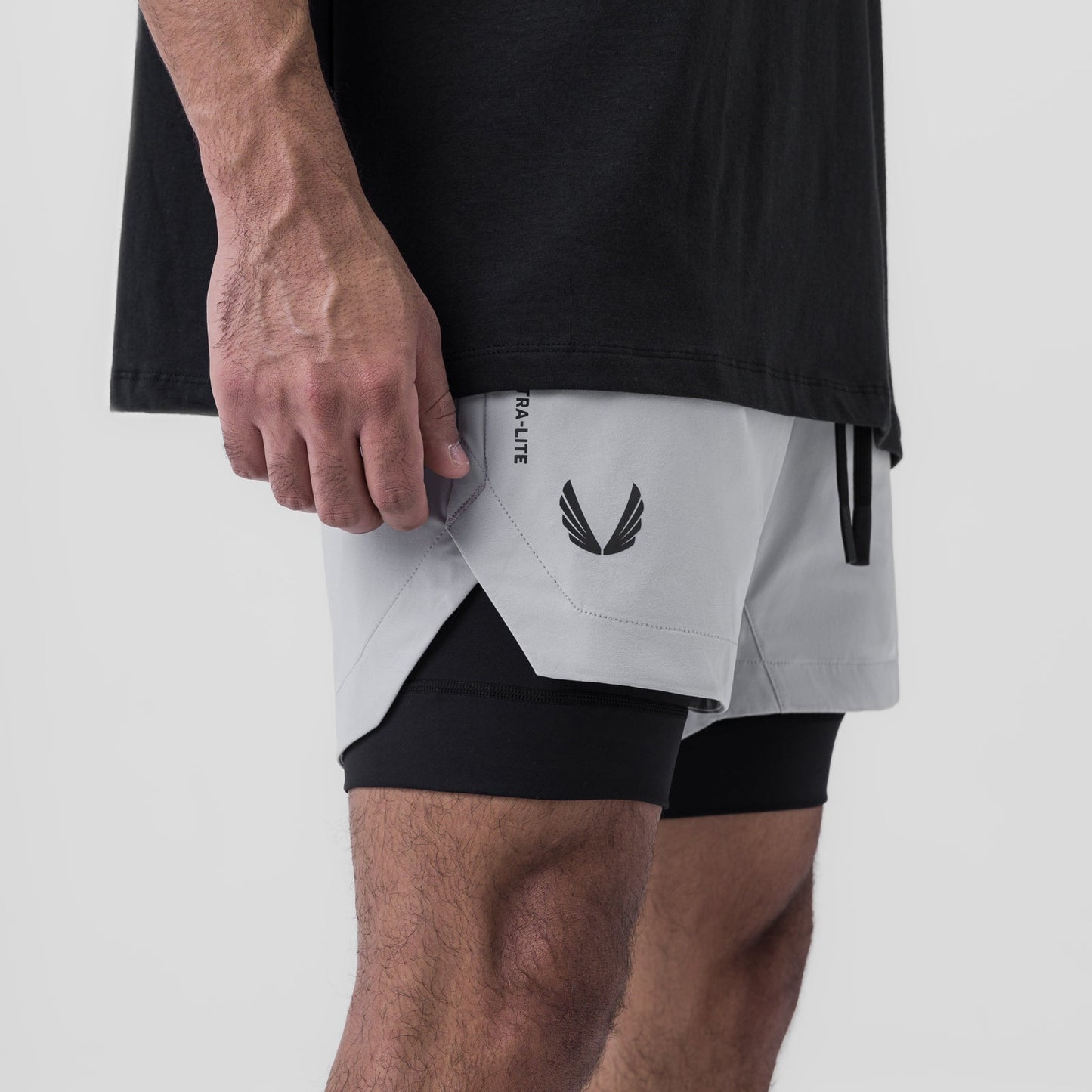 0865. Tetra-Lite® 5" Liner Short Slate Grey "Wings"/Black | ASRV sale