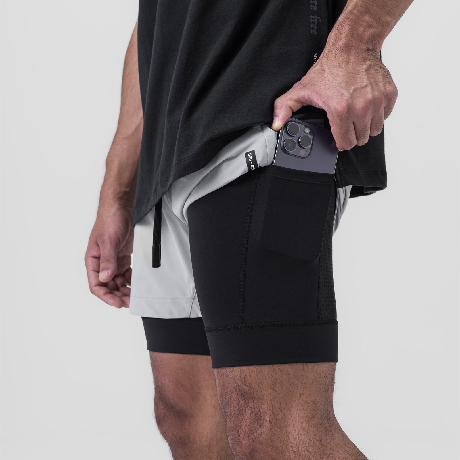 0865. Tetra-Lite® 5" Liner Short Slate Grey "Wings"/Black | ASRV sale