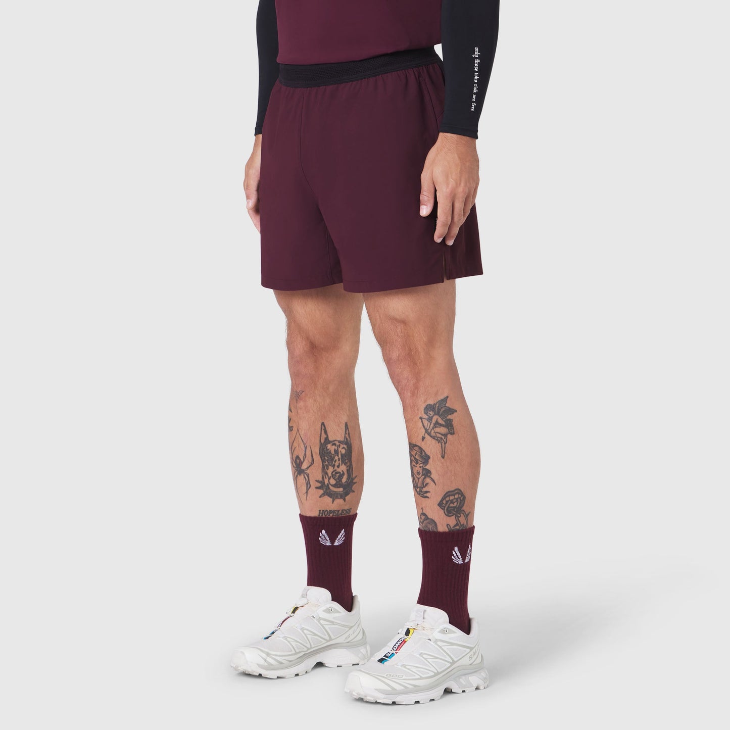 1195. TETRA-LITE® 5" Linerless Training Short Merlot | ASRV on sale