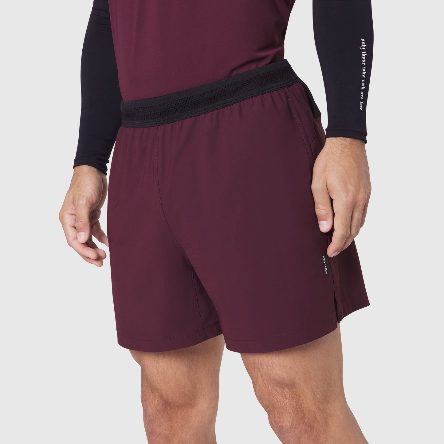 1195. TETRA-LITE® 5" Linerless Training Short Merlot | ASRV on sale