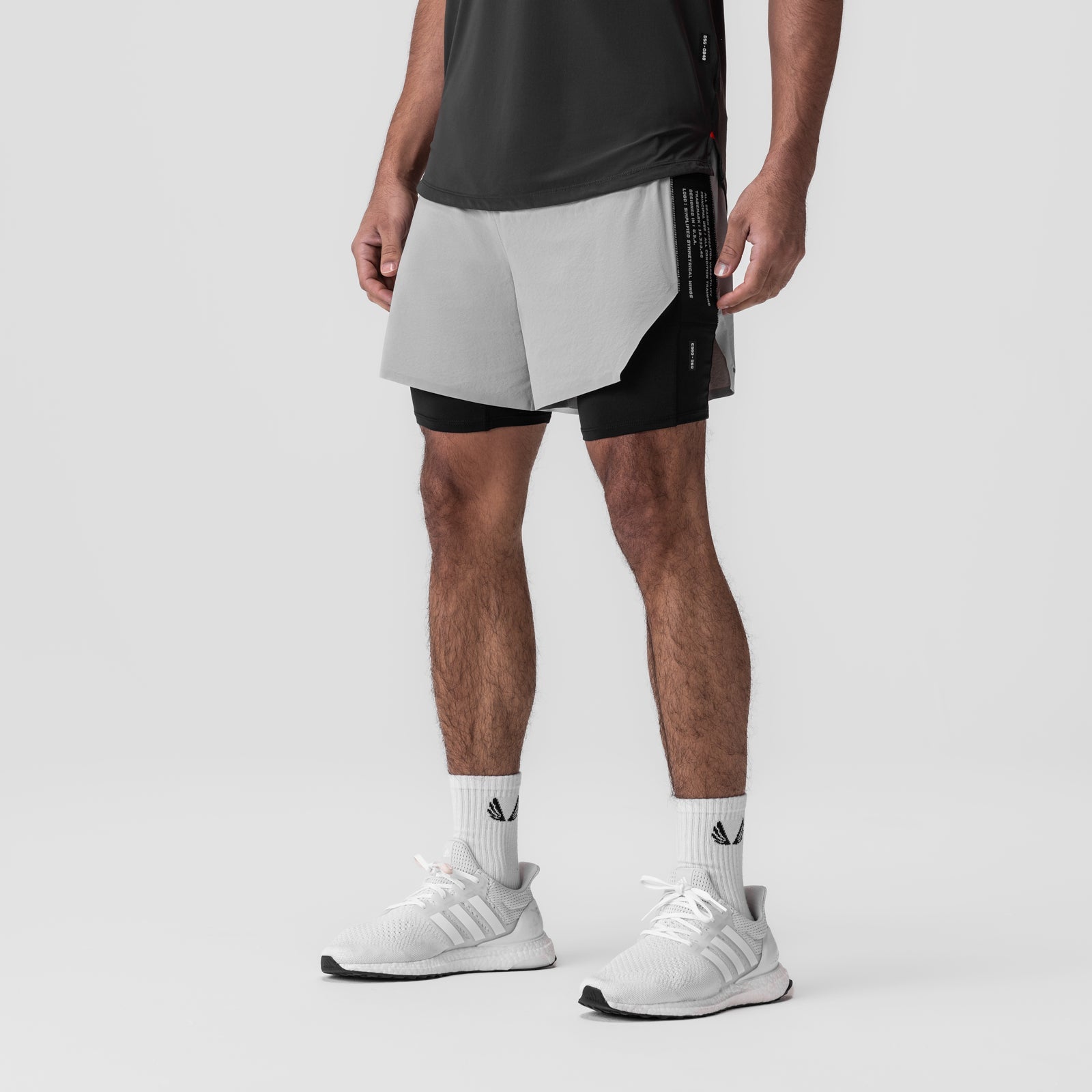 0953. Aerotex™ Hybrid Liner Short Slate Grey/Black | ASRV sale