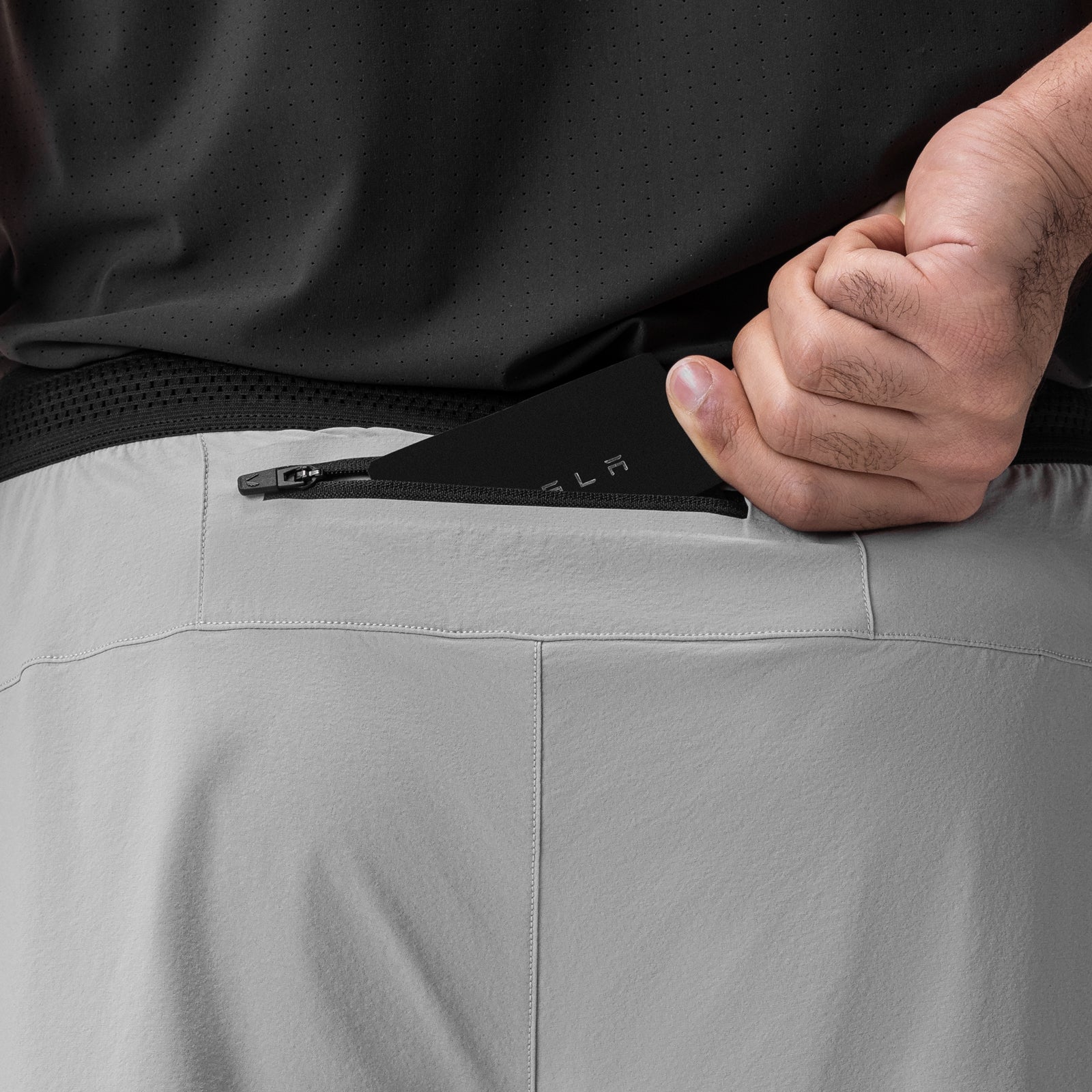 0953. Aerotex™ Hybrid Liner Short Slate Grey/Black | ASRV sale
