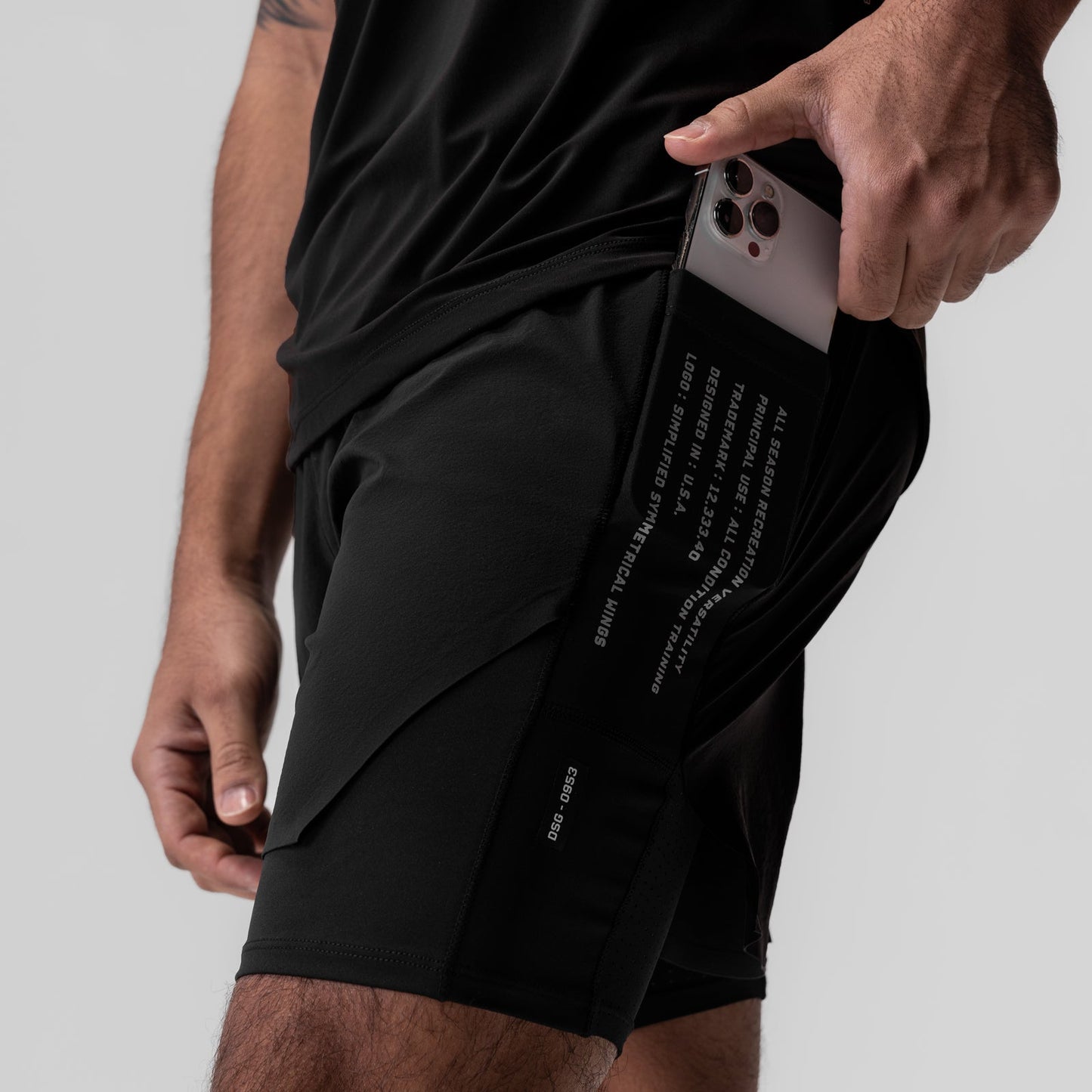 0953. Aerotex™ Hybrid Liner Short Black/Black | ASRV for sale