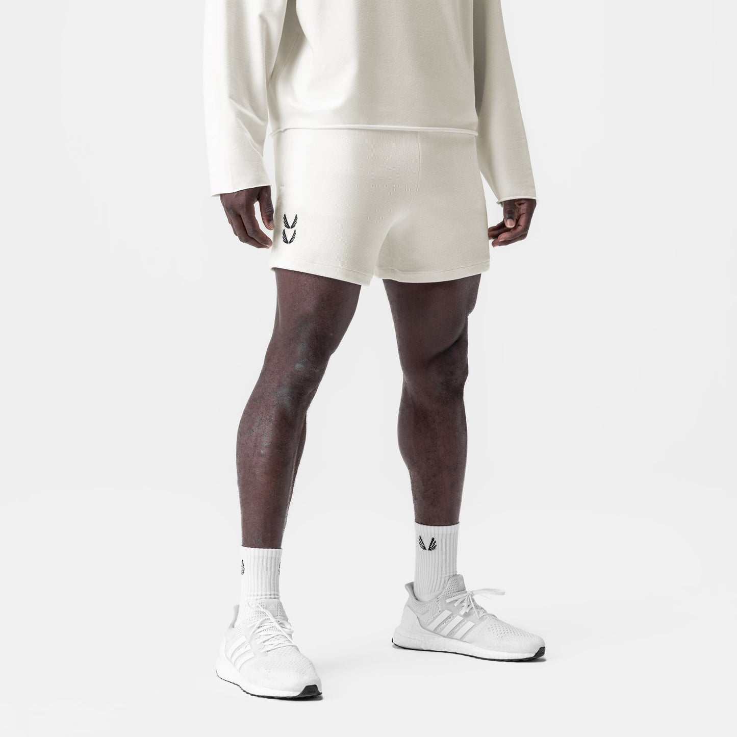 0954. Waffle Knit Sweat Short Cream | ASRV discount