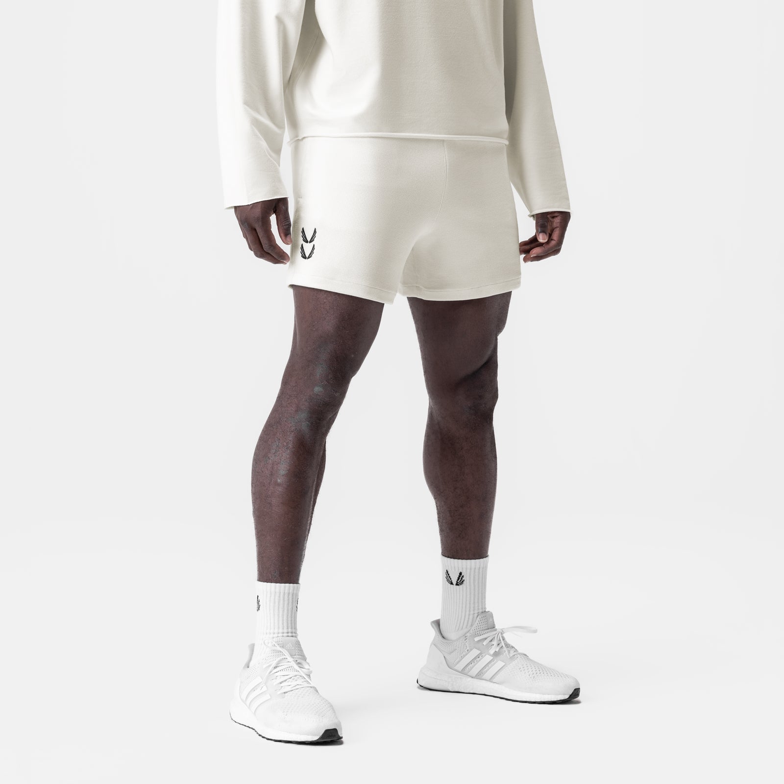 0954. Waffle Knit Sweat Short Cream | ASRV discount