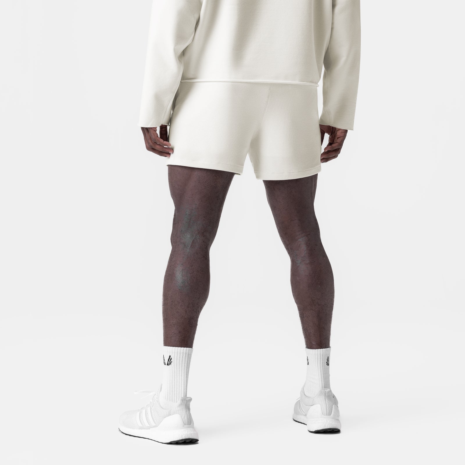 0954. Waffle Knit Sweat Short Cream | ASRV discount