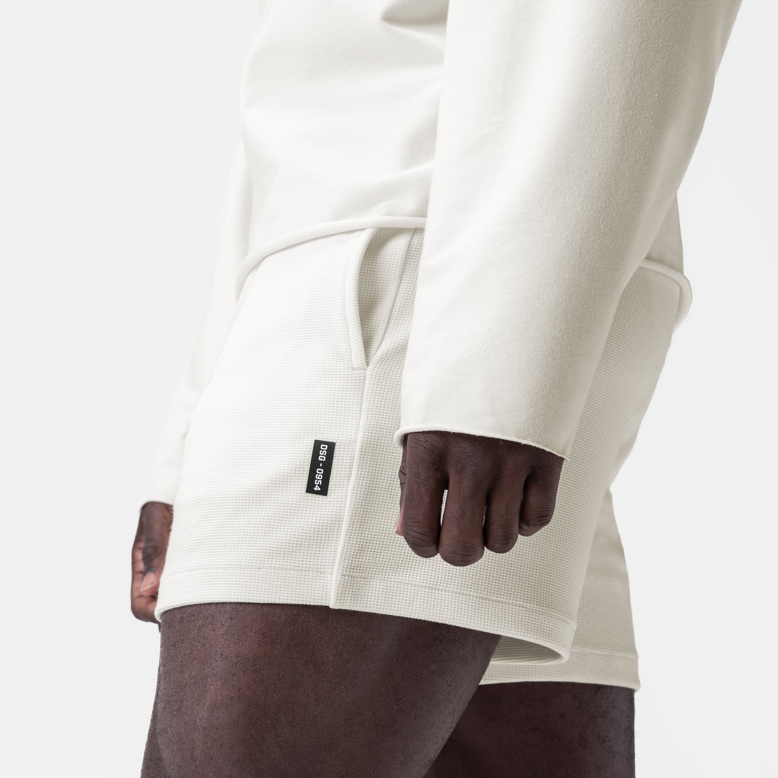0954. Waffle Knit Sweat Short Cream | ASRV discount