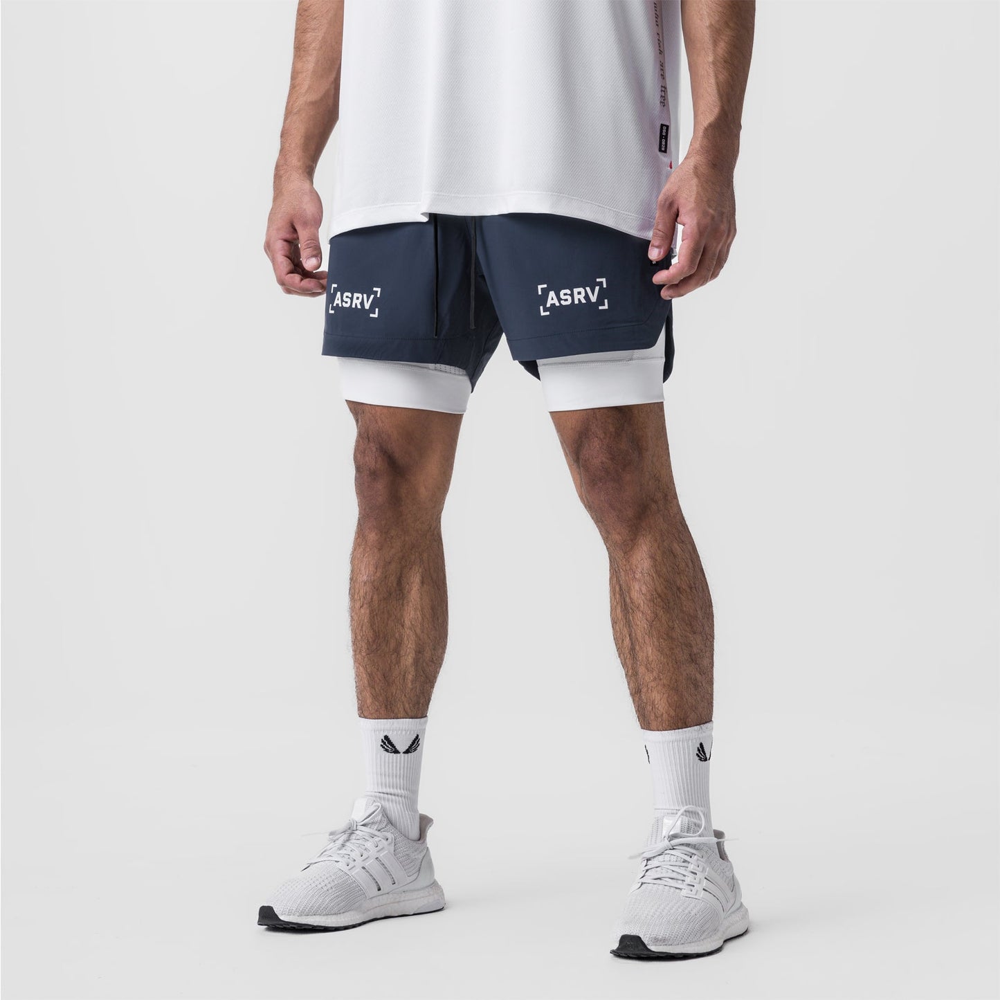 0865. Tetra-Lite® 5" Liner Short Navy "Bracket"/White | ASRV Online
