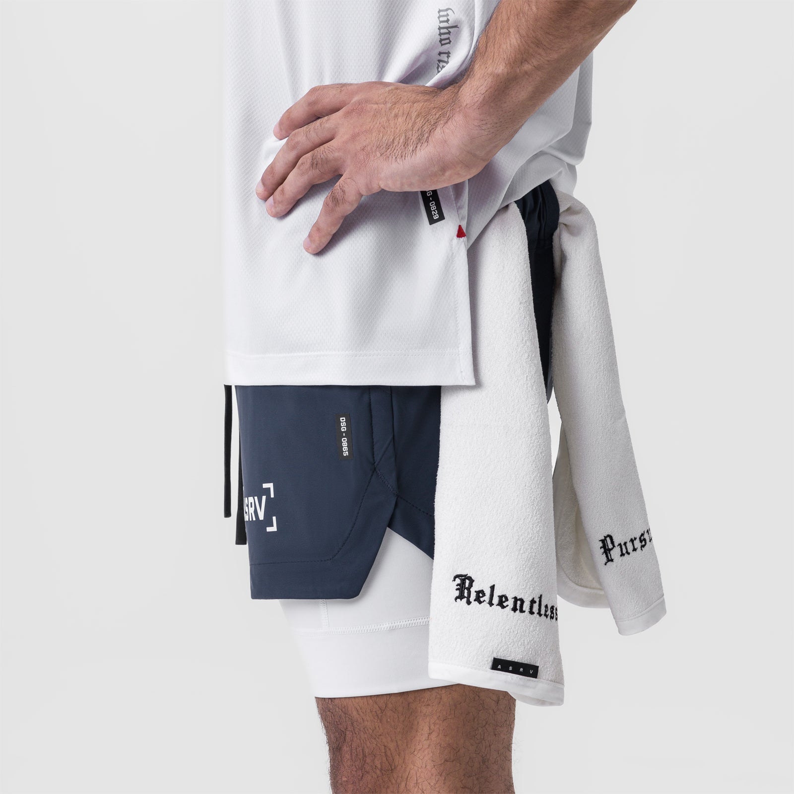 0865. Tetra-Lite® 5" Liner Short Navy "Bracket"/White | ASRV Online